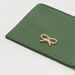 Textured Card Holder with Bow Accent and Zip Closure-Wallets-thumbnailMobile-2