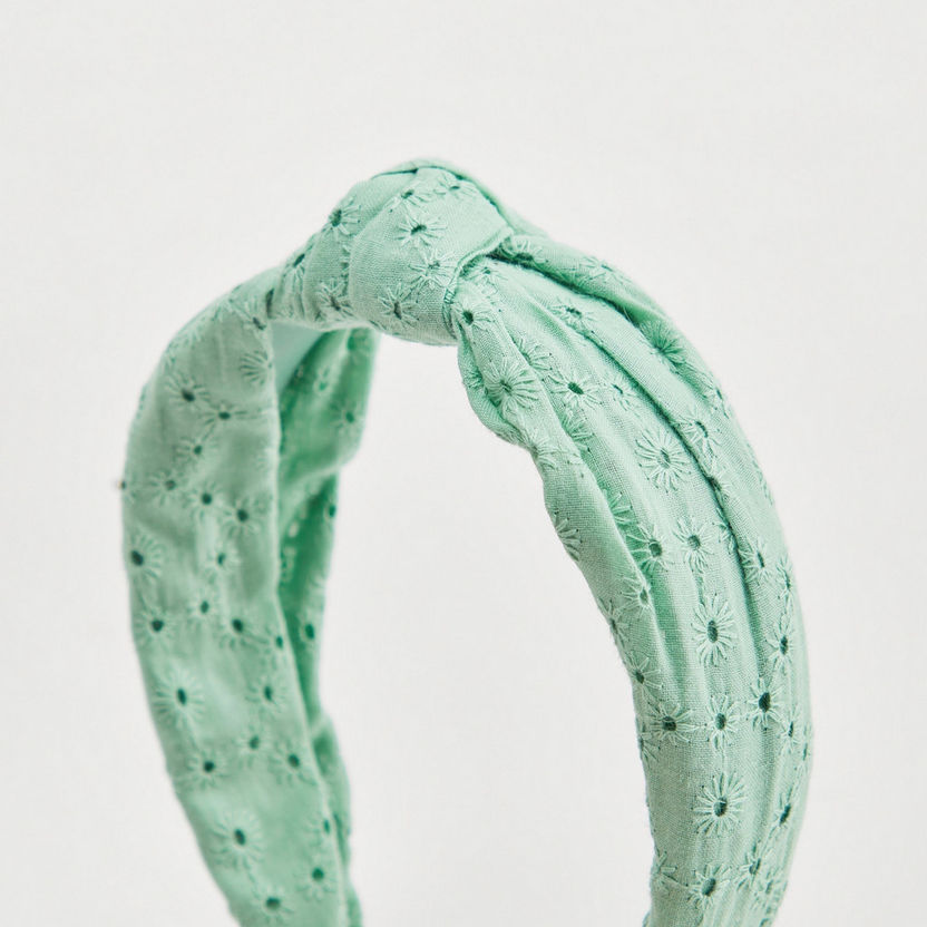 Embroidered Headband with Knot Detail-Hair Accessories-image-3