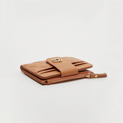 Quilted Card Holder with Button Closure-Wallets-image-3
