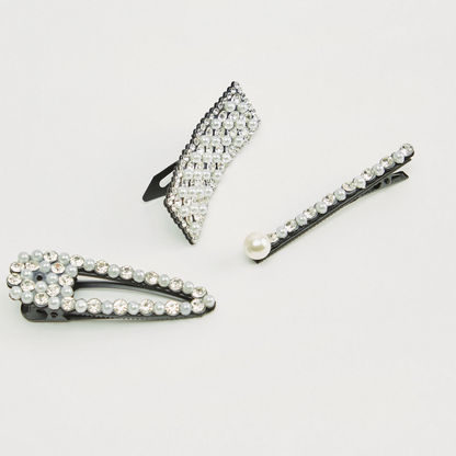 Set of 3 - Embellished Hair Clip-Hair Accessories-image-1