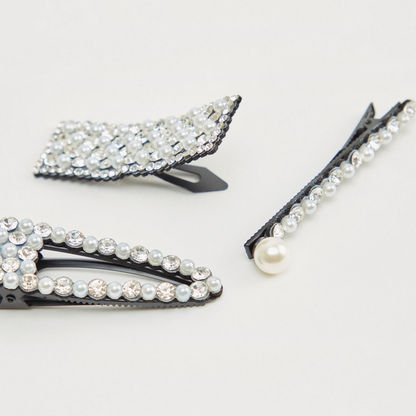 Set of 3 - Embellished Hair Clip-Hair Accessories-image-2