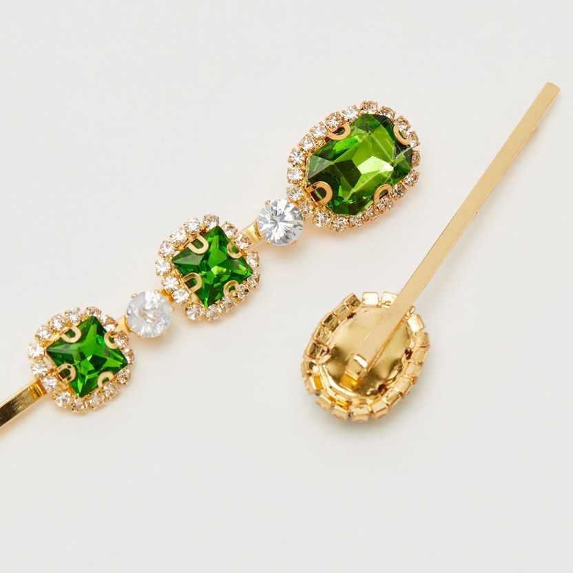 Set of 2 - Embellished Hair Pin-Hair Accessories-image-1