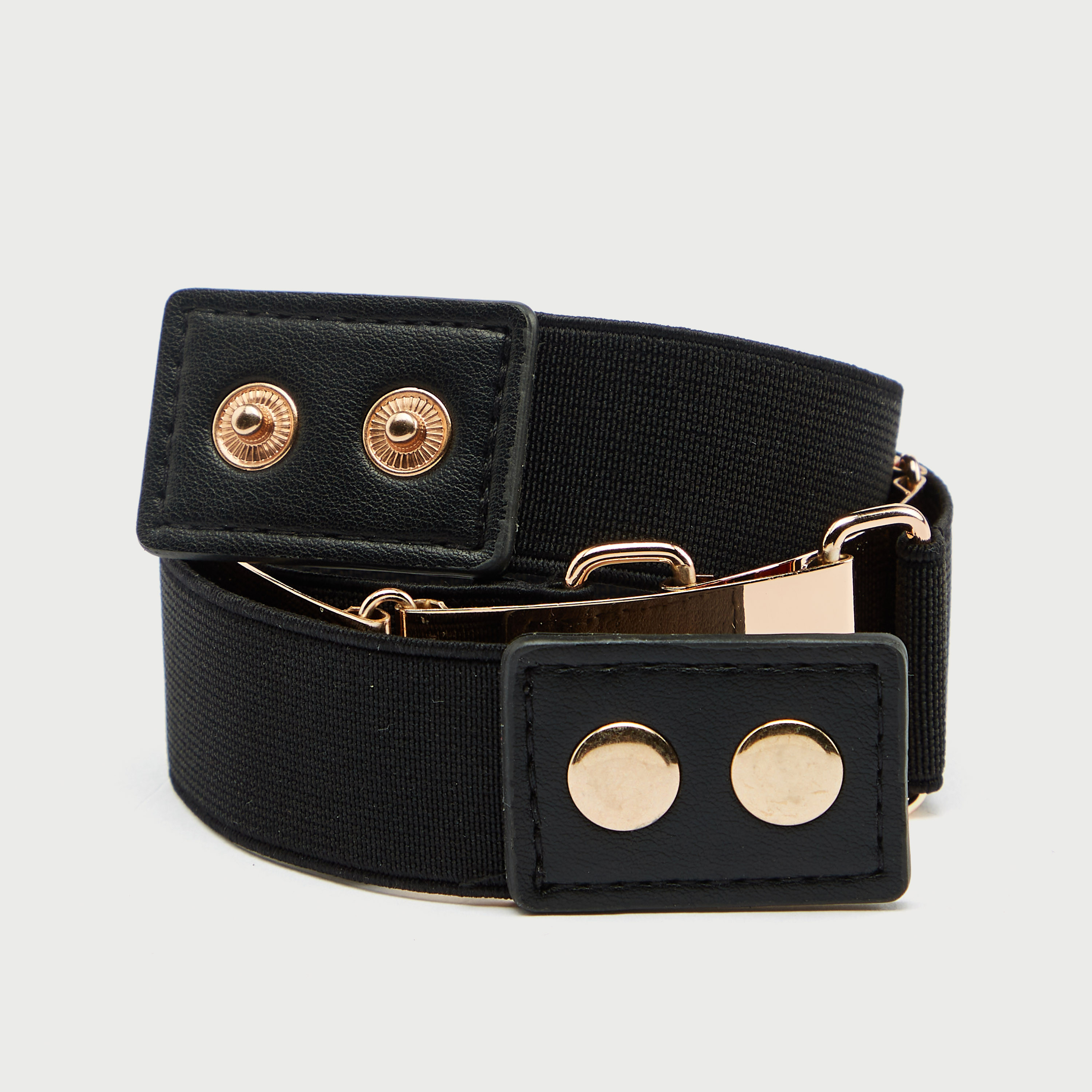 Metal Accented Leather Belt with Snap Button Closure-women-clothingaccessories-belts-image-1