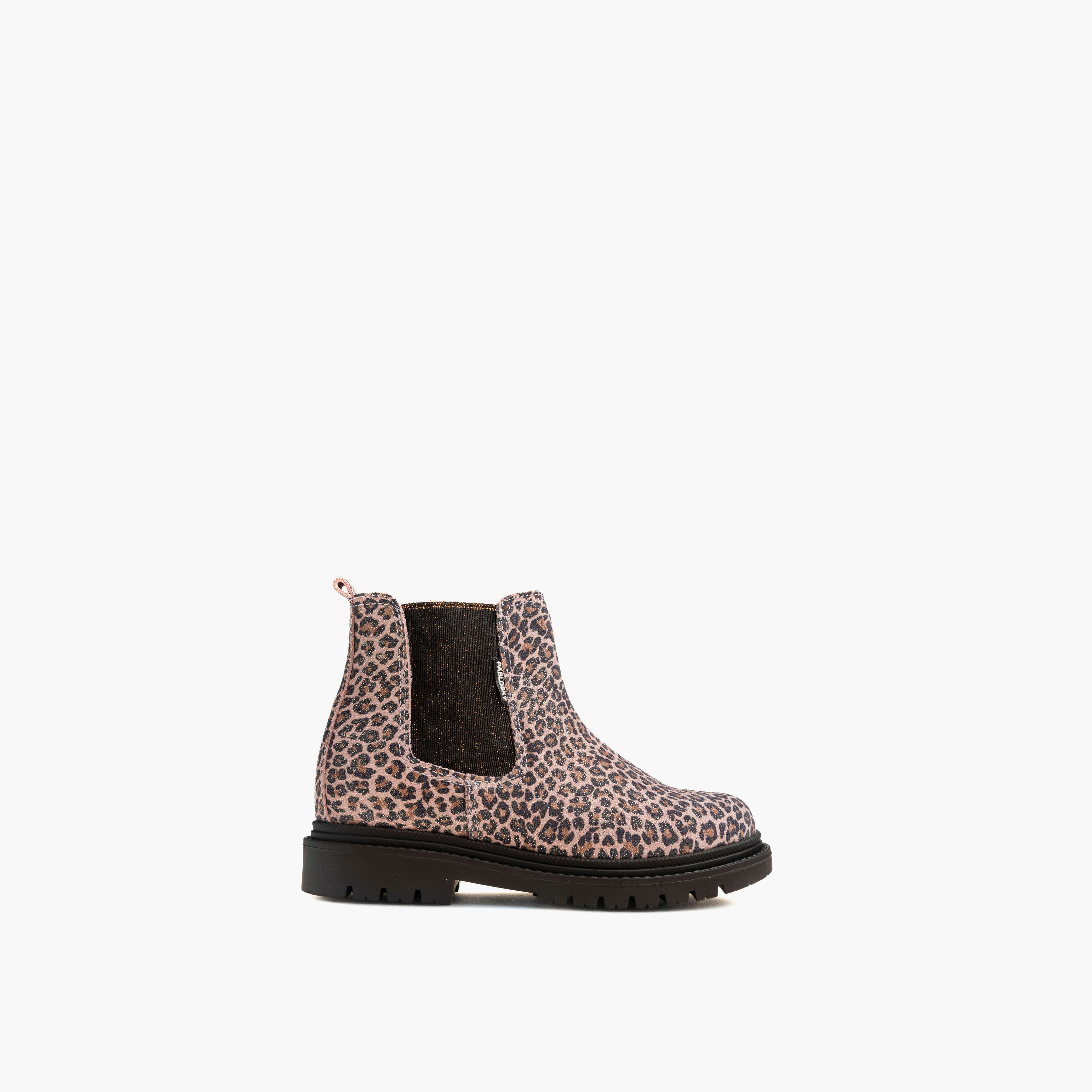 Pablosky Girls Animal Print Chelsea Boots-girls-shoes-boots-image-1