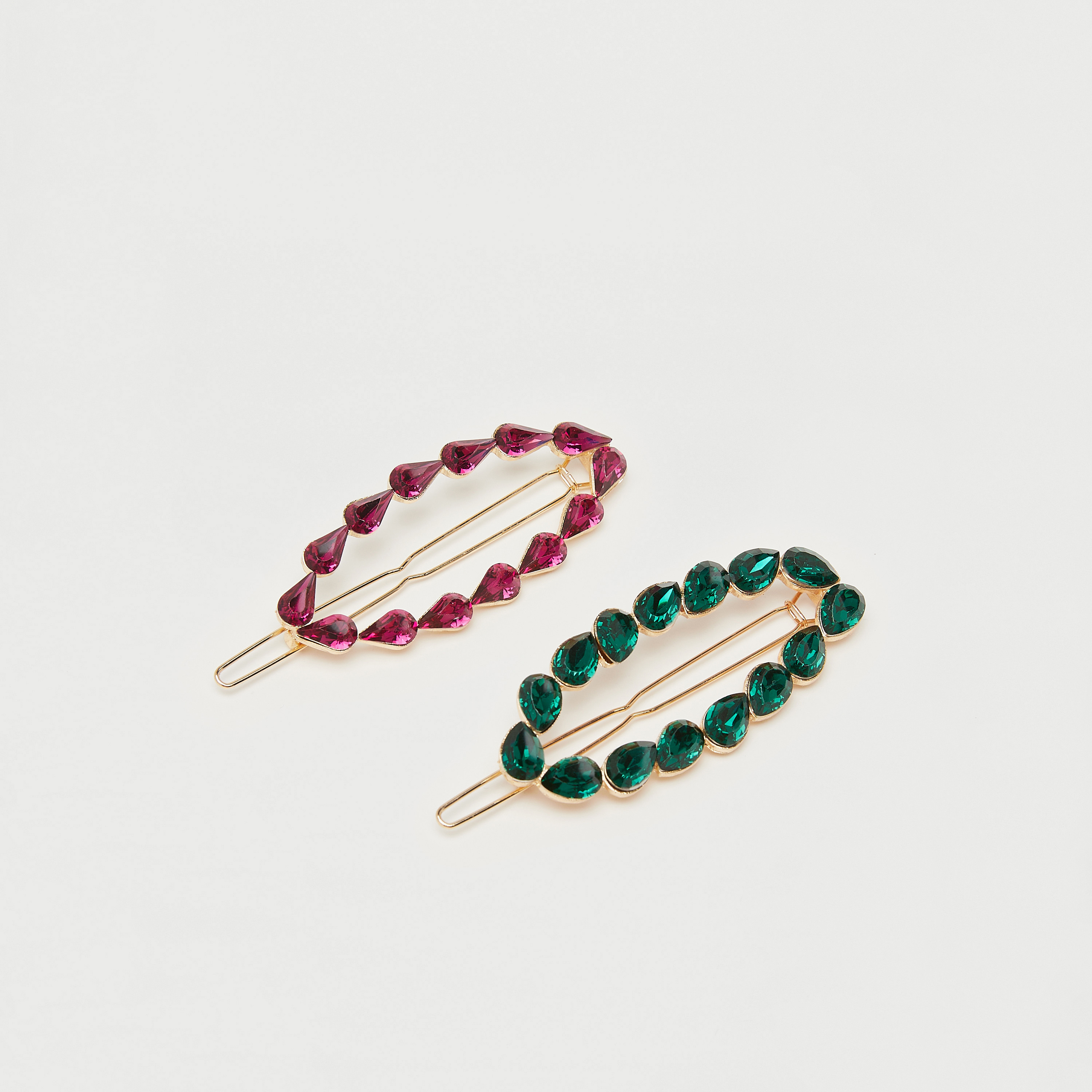 Set of 2 Gem Embellished Hair Clip