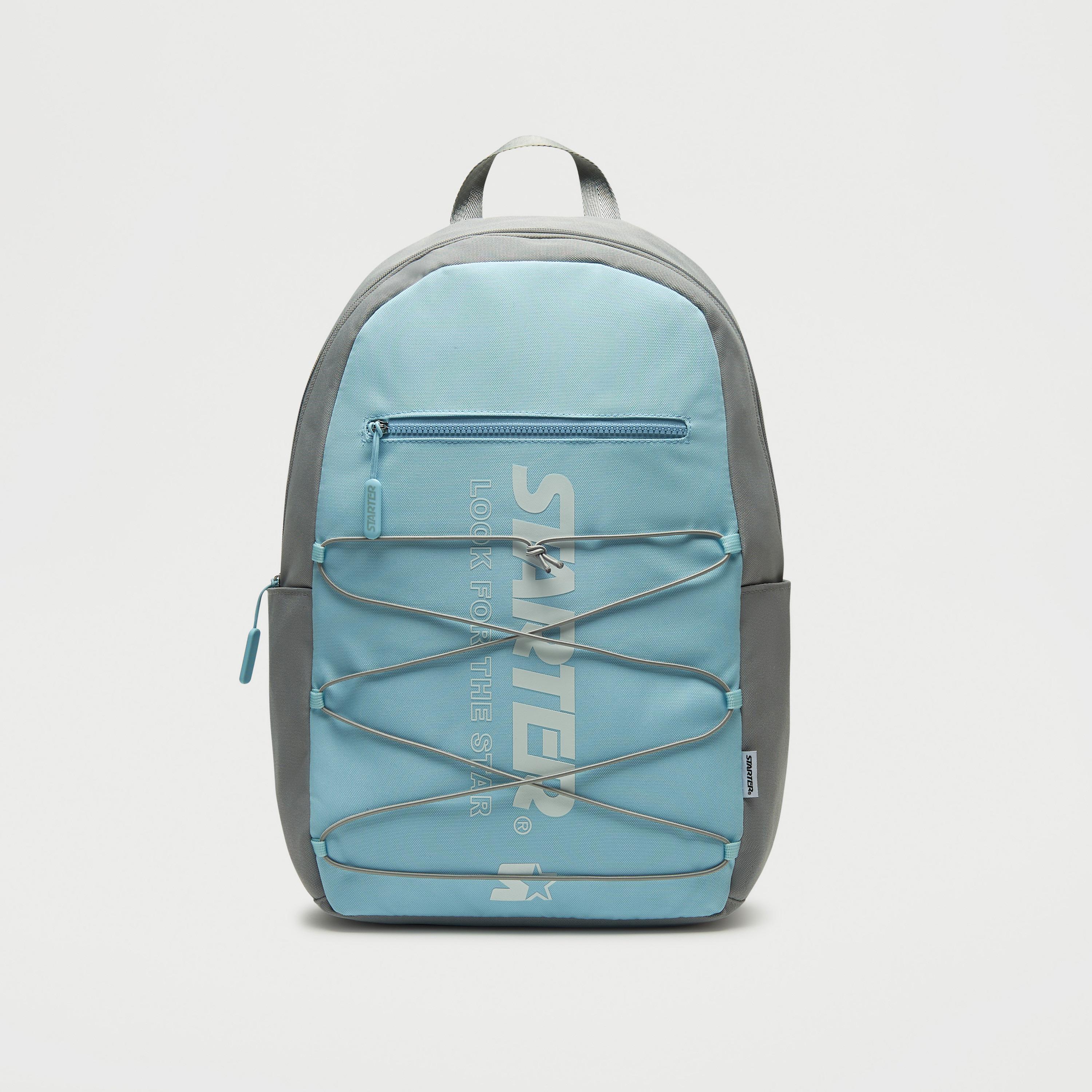 شنطة ظهر بحمالات قابلة للتعديل وسحّاب إغلاق وطبعات شعار من ستارتر-women-bagsandwallets-backpacks-image-8
