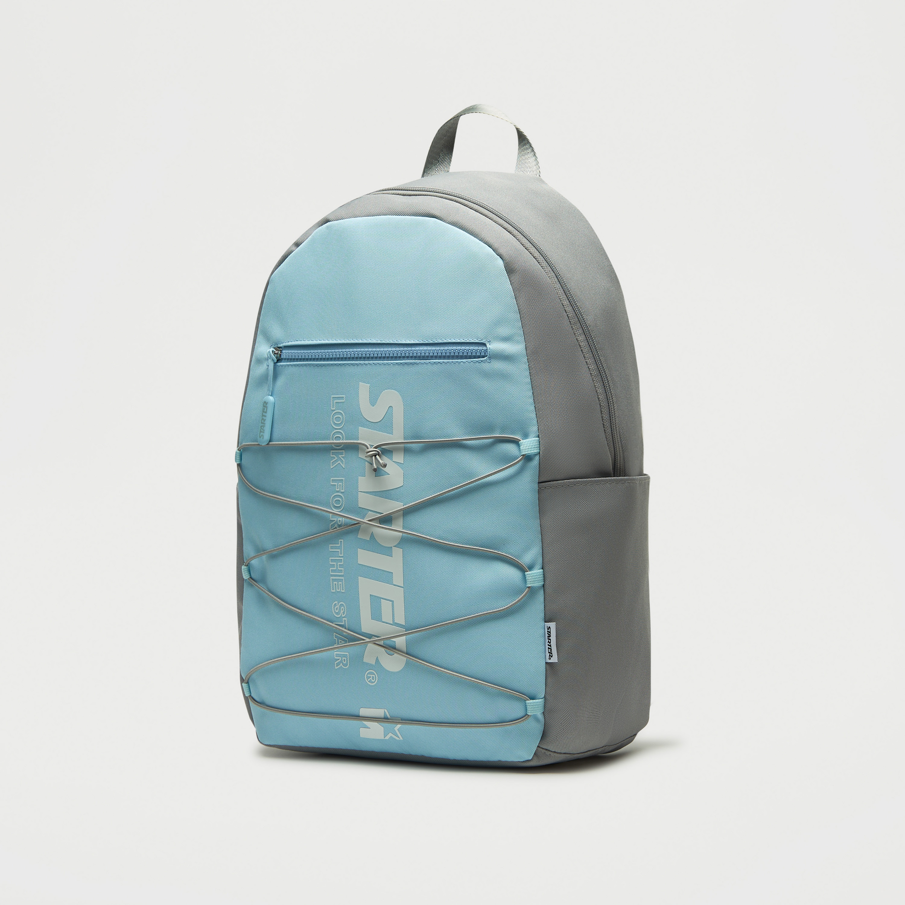 شنطة ظهر بحمالات قابلة للتعديل وسحّاب إغلاق وطبعات شعار من ستارتر-women-bagsandwallets-backpacks-image-10