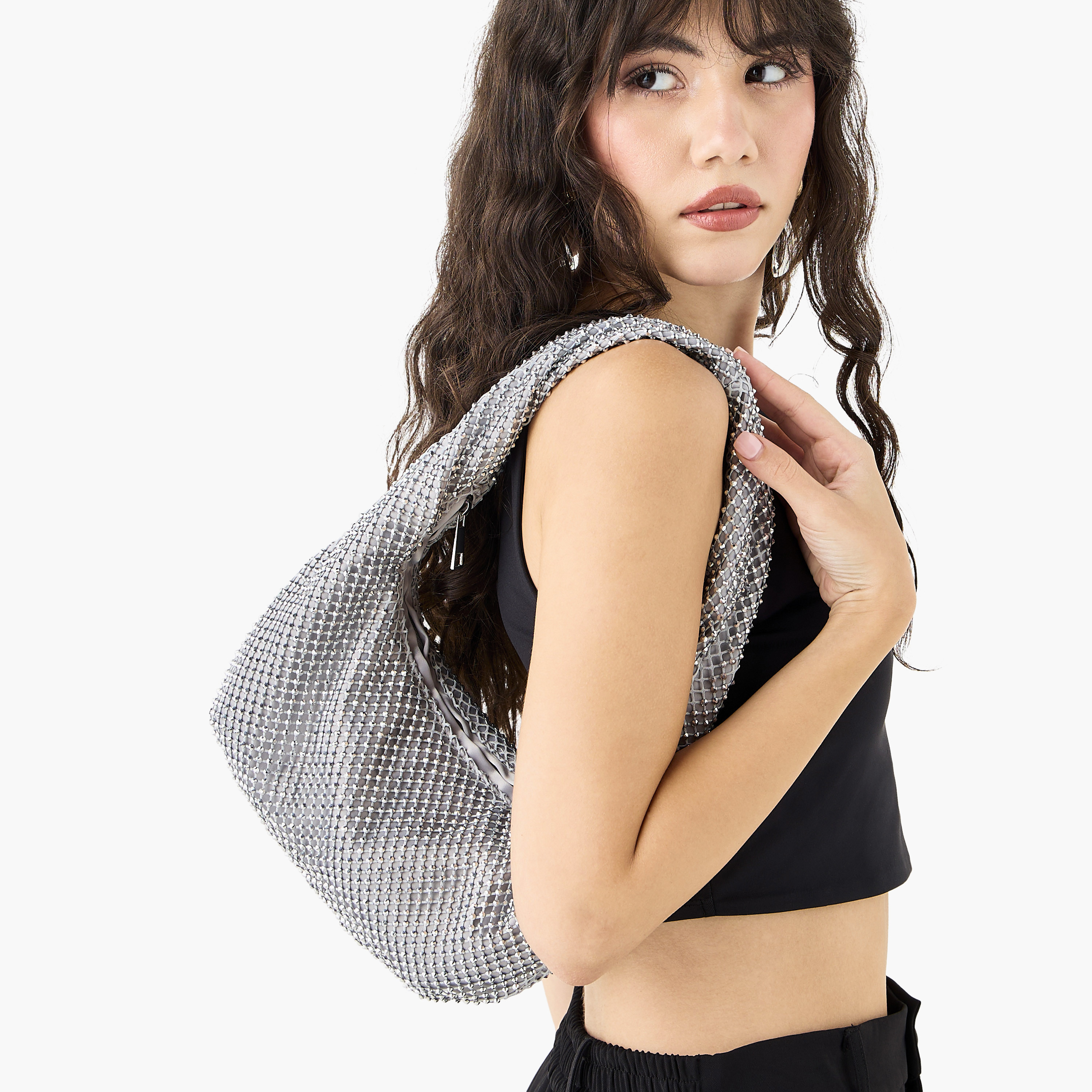 شنطة كتف مزيّنة بسحّاب إغلاق-women-bagsandwallets-handbags-image-2