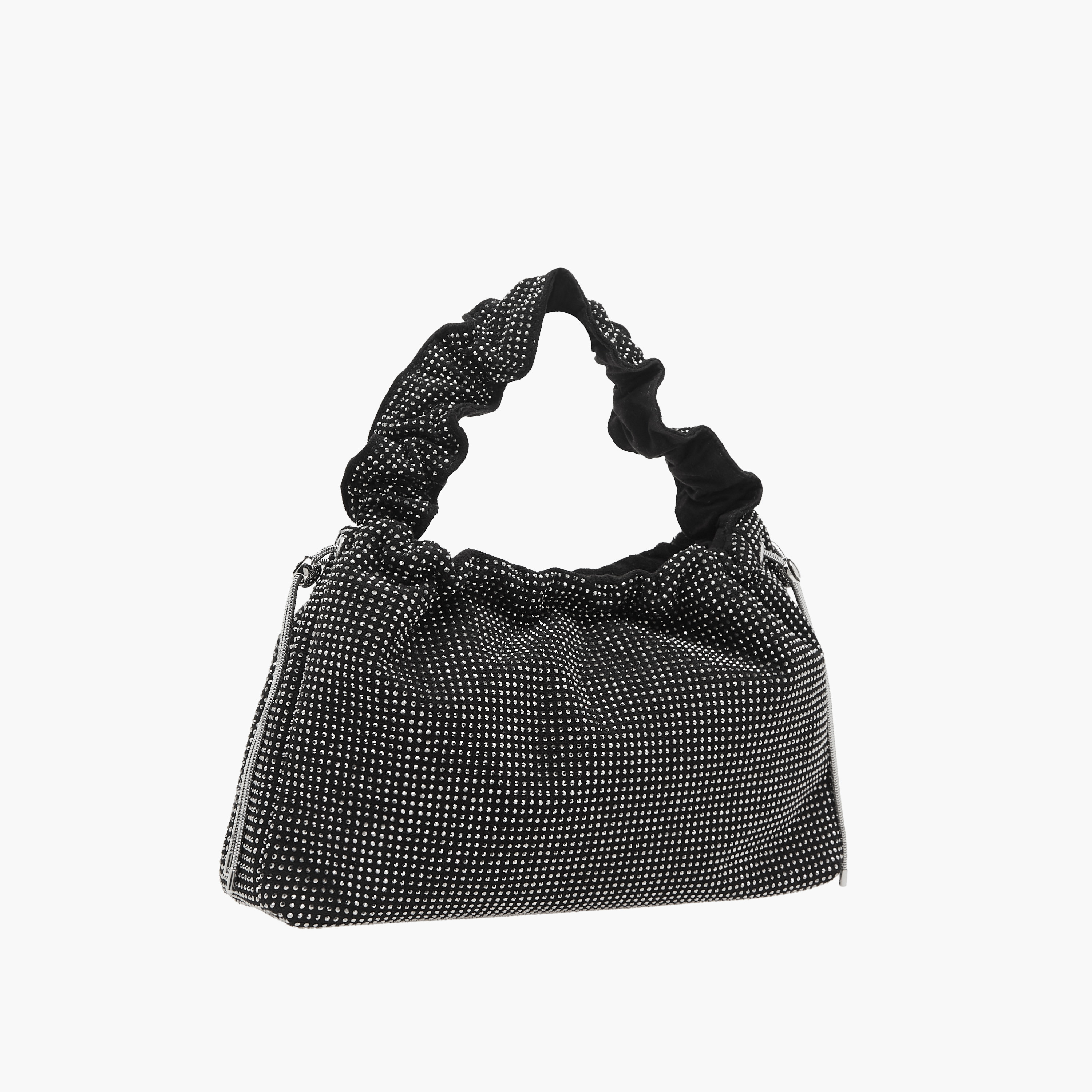 Embellished Crossbody Bag with Cord Lock Closure and Chain Strap-women-bagsandwallets-handbags-image-4