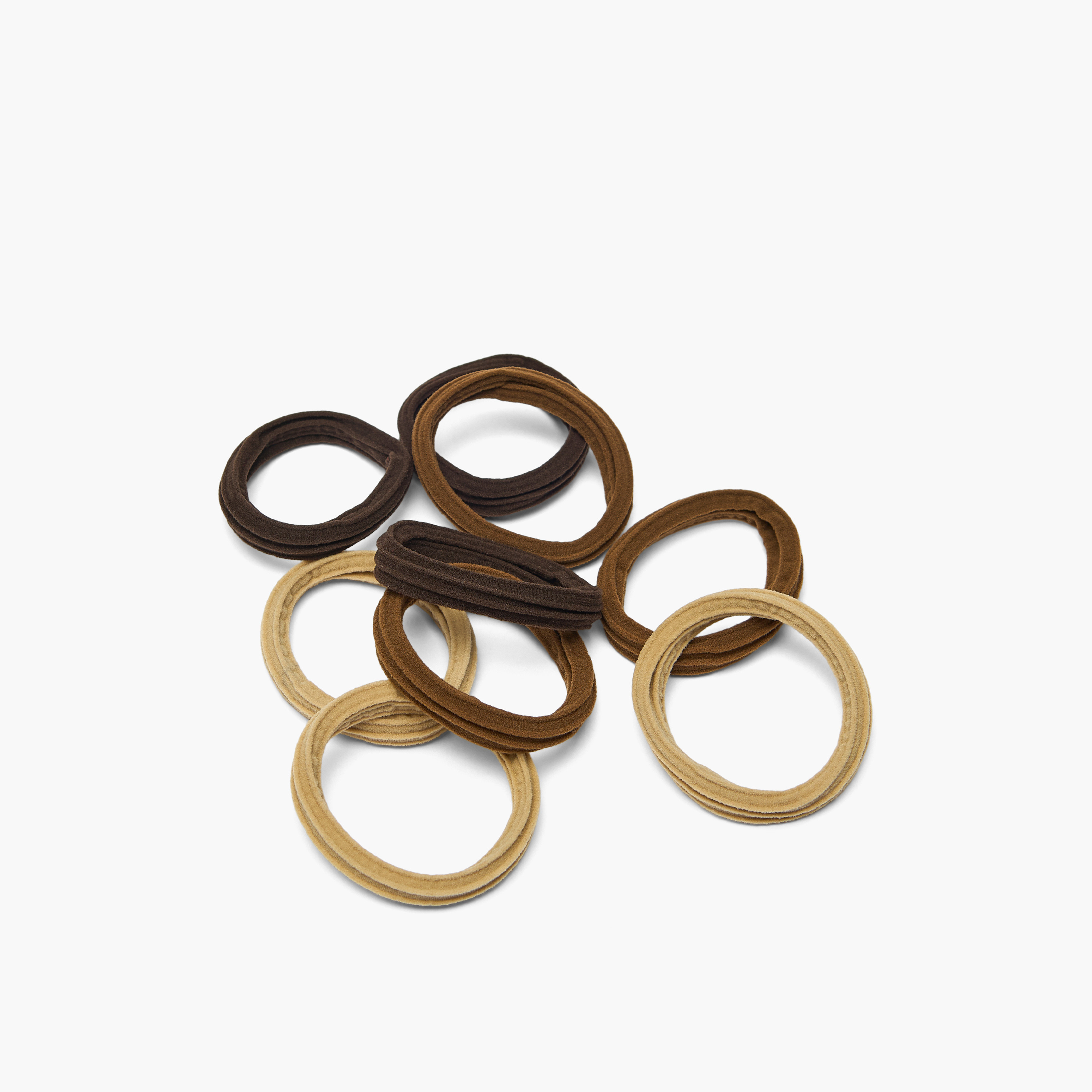 Set of 9 - Gloo Solid Elasticated Hair Tie-women-hairaccessories-scrunchies-image-4