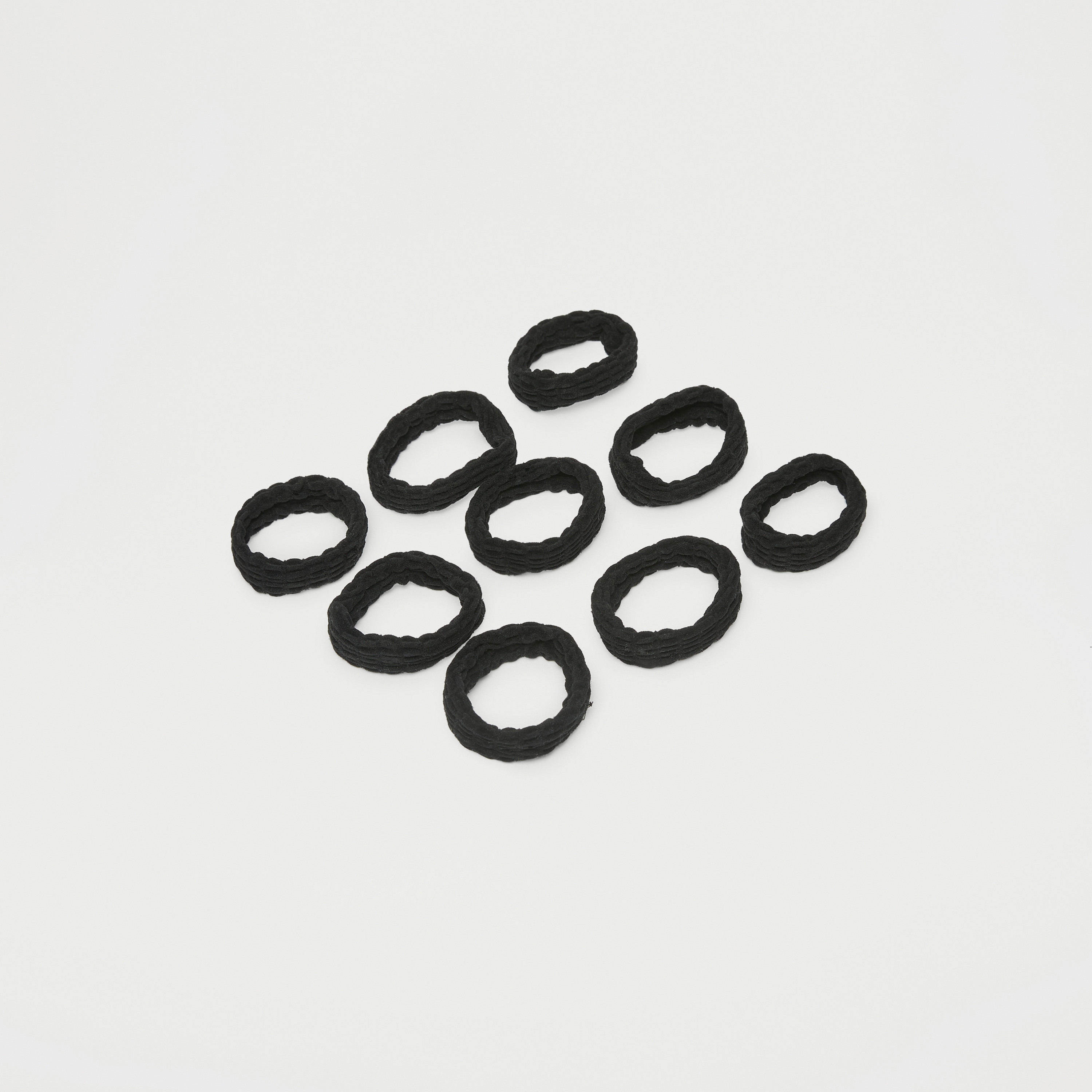 Set of 9 - Gloo Textured Elasticated Hair Tie-women-hairaccessories-scrunchies-image-1