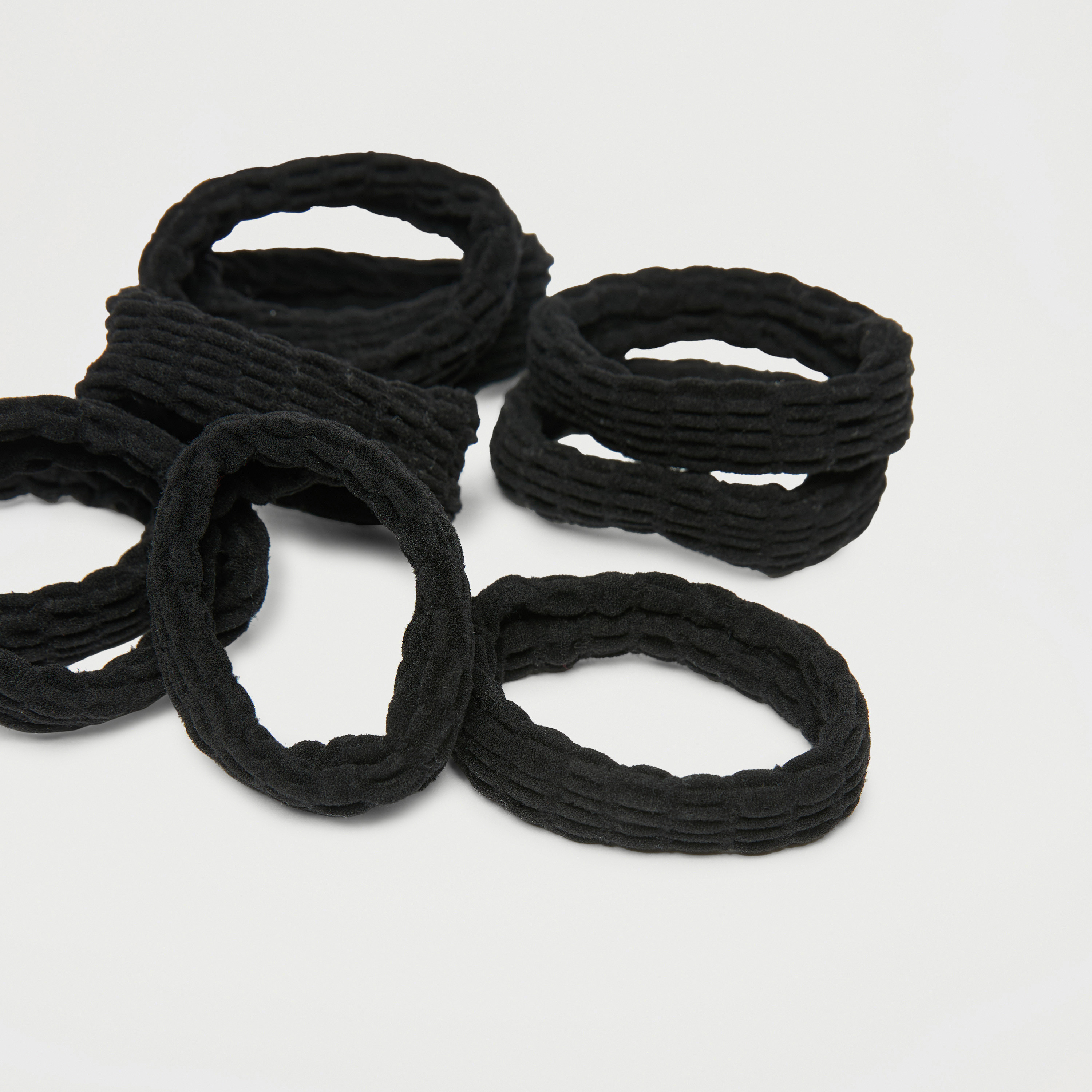 Set of 9 - Gloo Textured Elasticated Hair Tie-women-hairaccessories-scrunchies-image-3