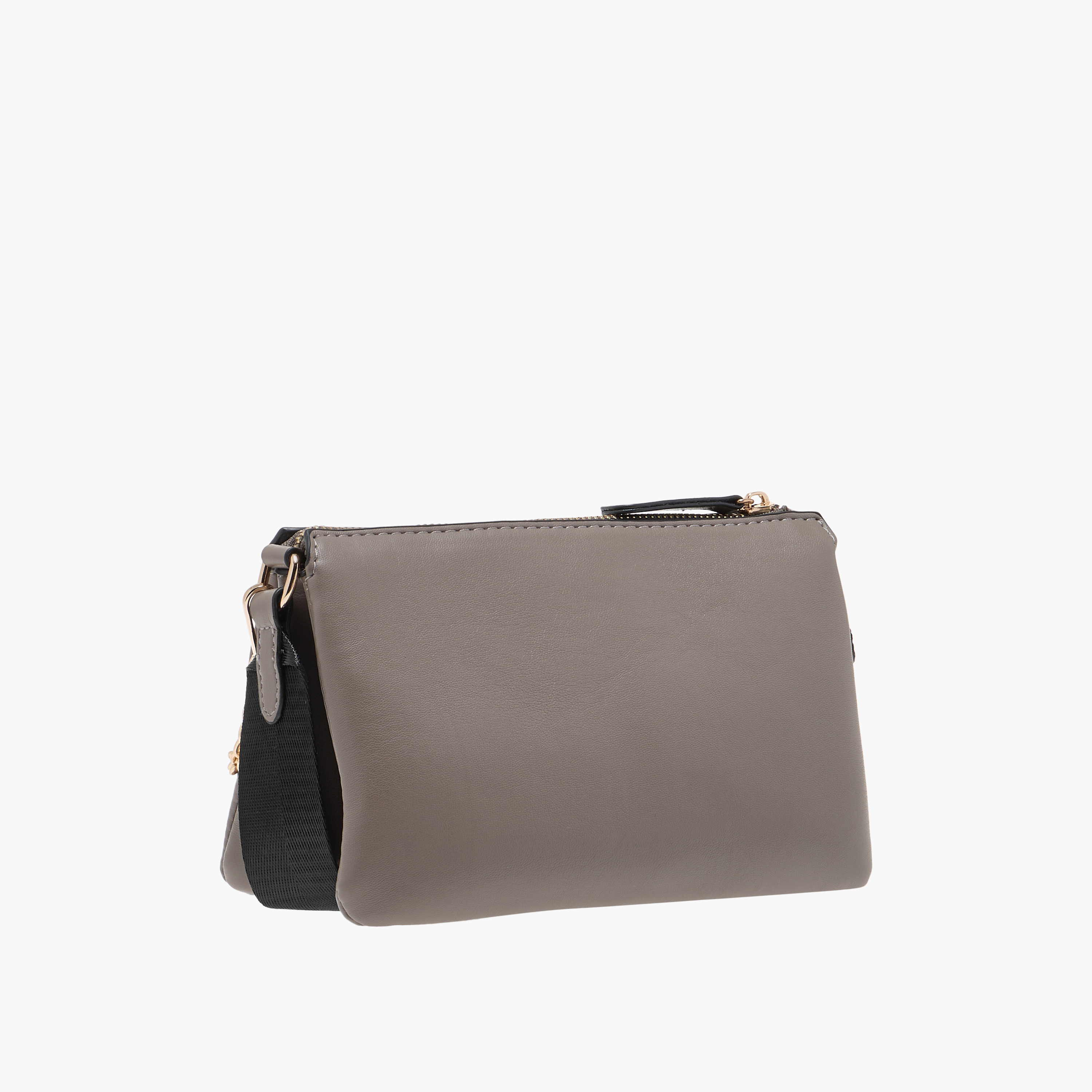 Panelled Crossbody Bag with Adjustable Strap and Detachable Pouch-women-bagsandwallets-handbags-image-4