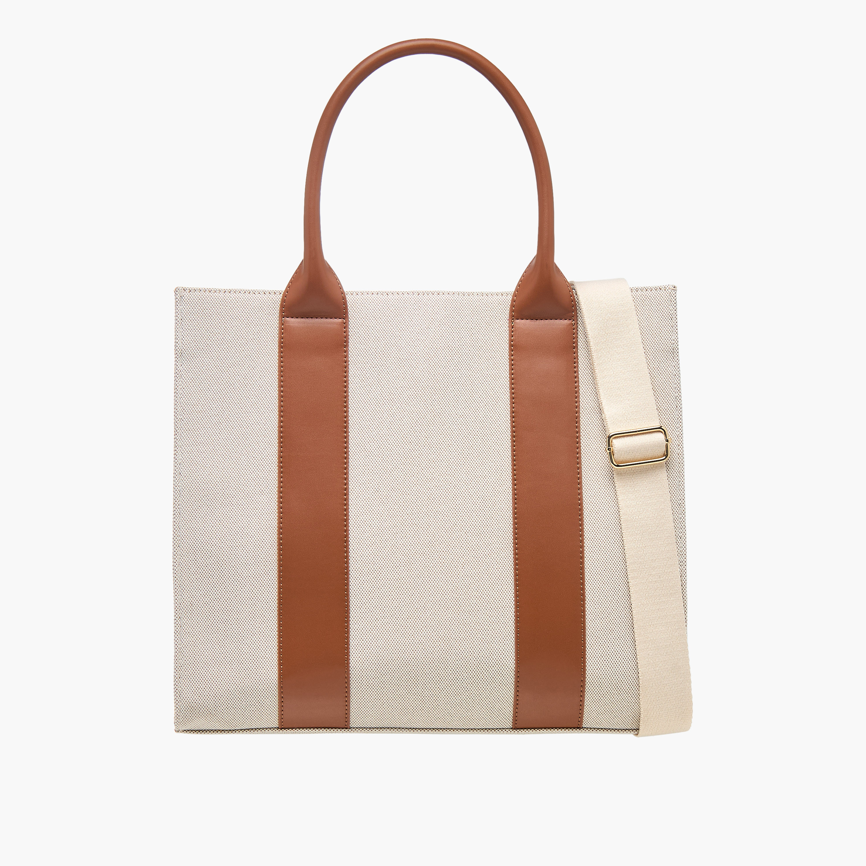 Textured Tote Bag with Handles and Detachable Strap-women-bagsandwallets-handbags-image-1
