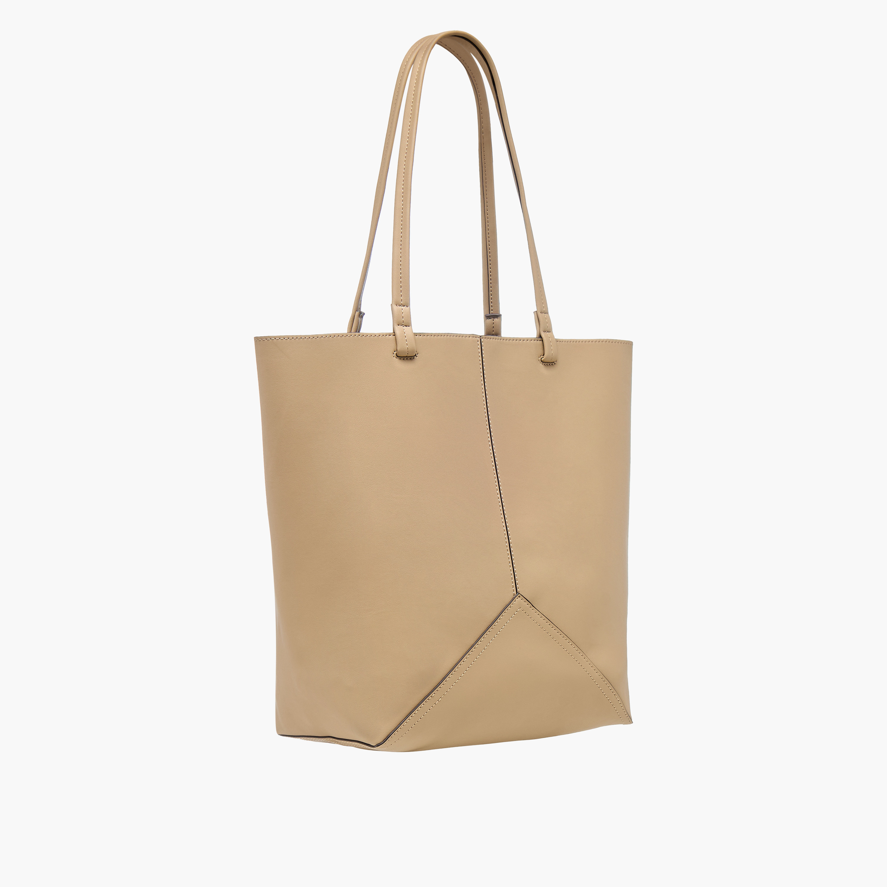 Textured Tote Bag with Handles-women-bagsandwallets-handbags-image-3
