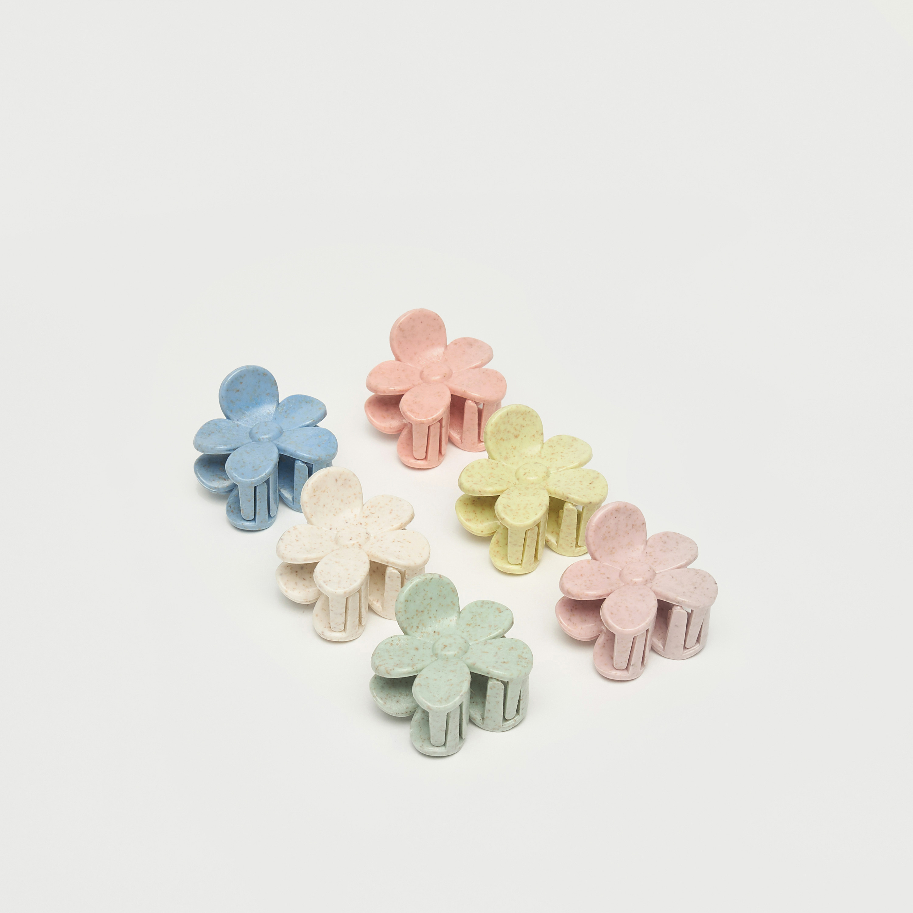 مشابك شعر بتصميم زهري - طقم من 6 قطع-women-hairaccessories-clamps-image-1