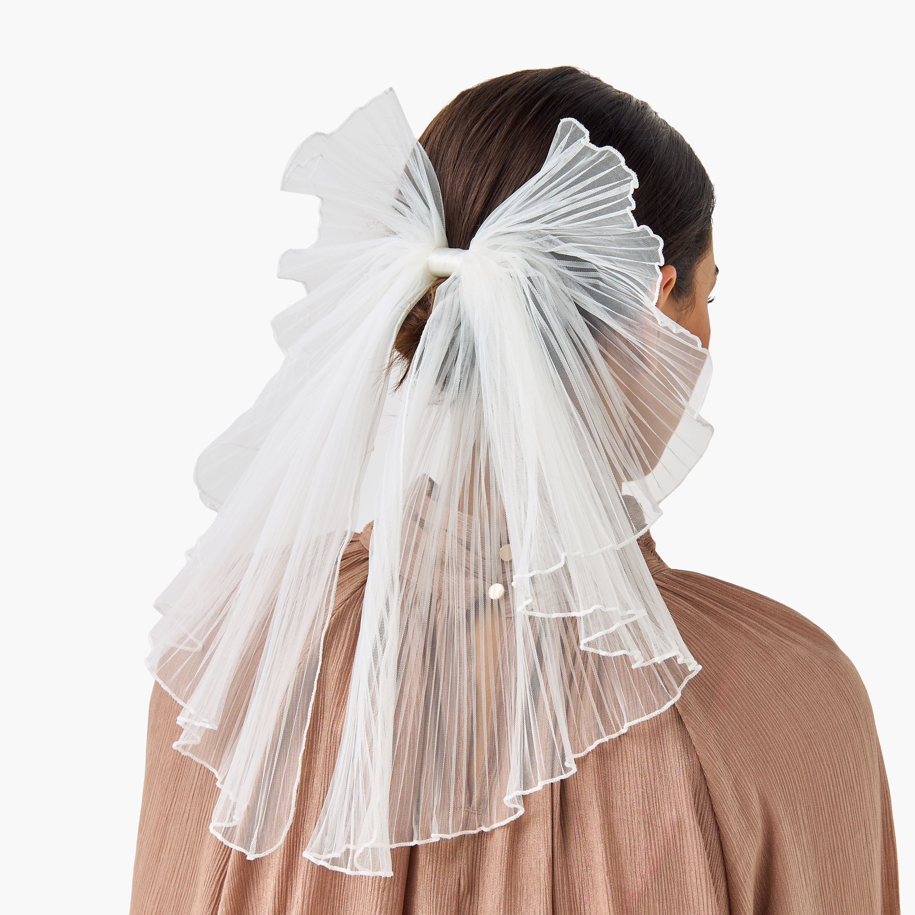 مشبك شعر بارز الملمس بتصميم فيونكة-women-hairaccessories-clips-image-2