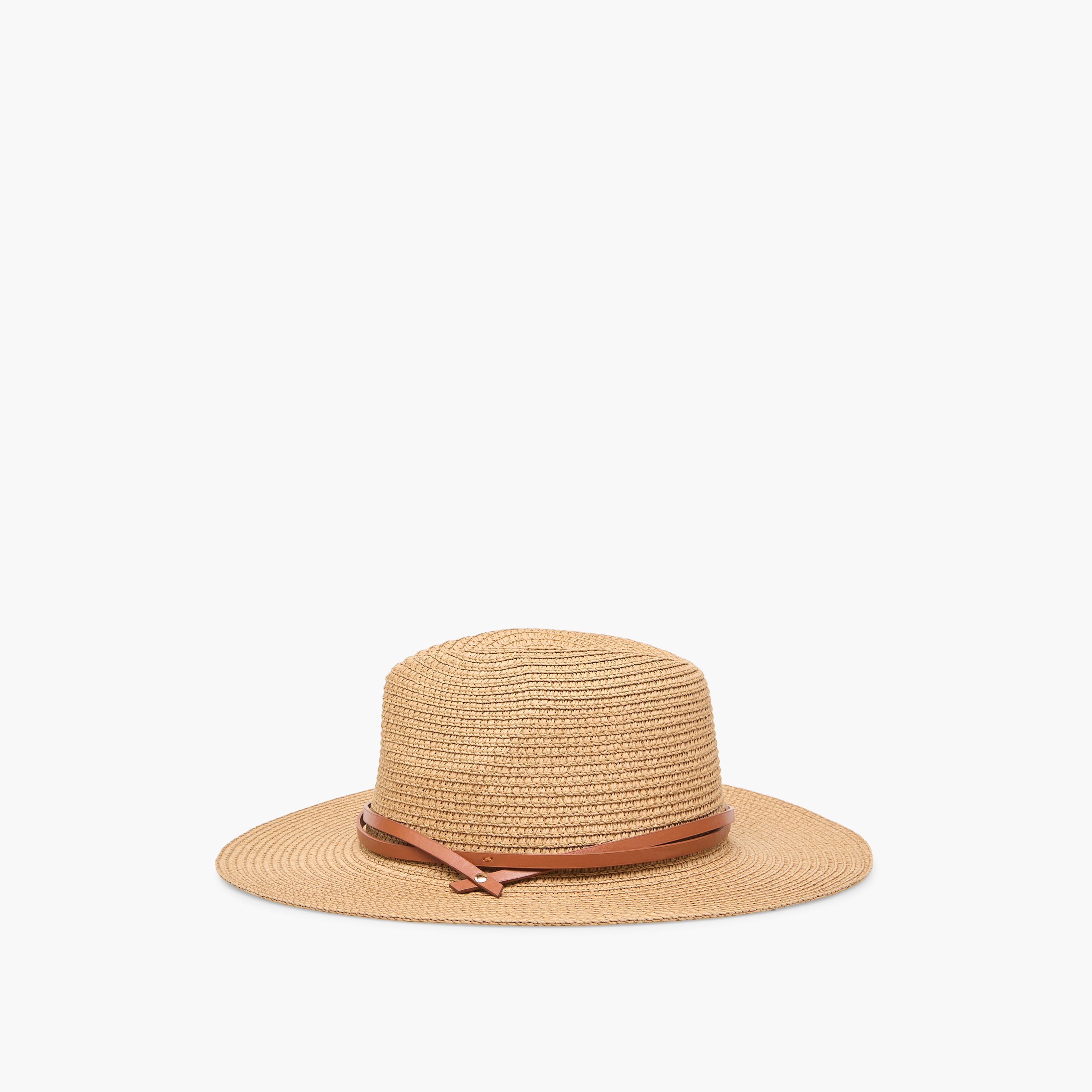 Textured Hat with Belt Detail-women-clothingaccessories-capsandhats-image-4