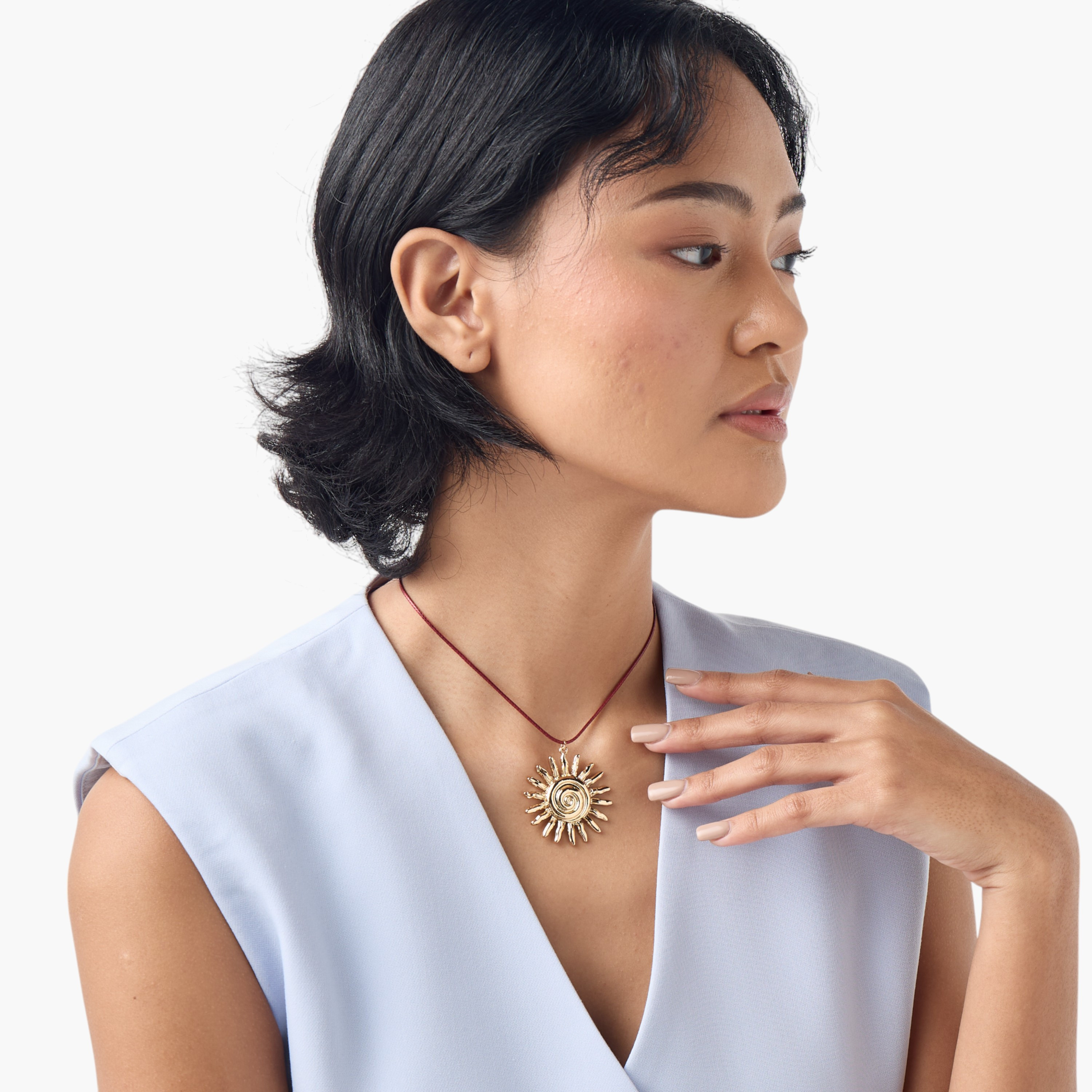 قلادة بدلاية شمس ومشبك قابل للتعديل-women-watchesandjewellery-jewellery-necklacesandpendants-image-2