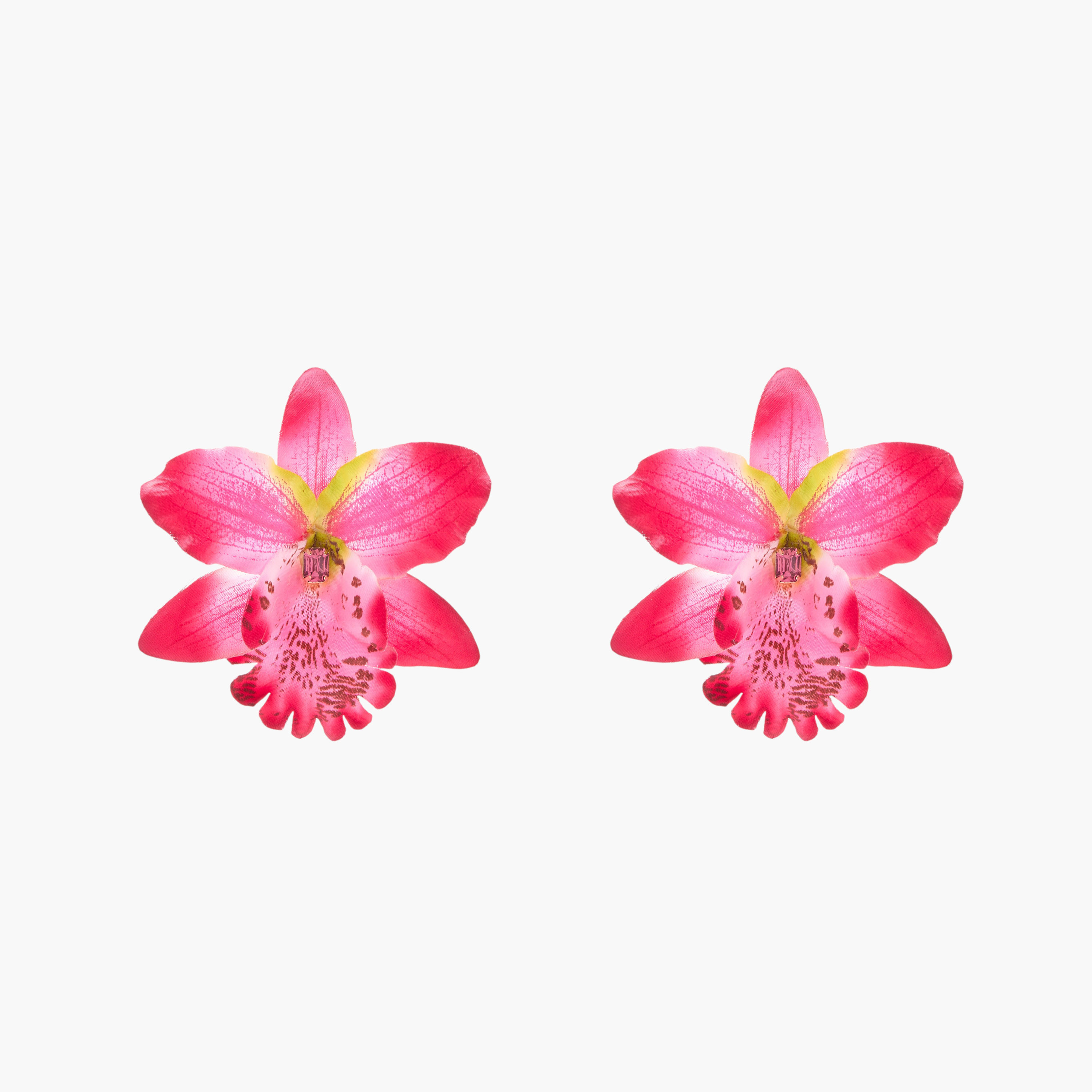 حلق أوركيد قماش بمكبس إغلاق خلفي-women-watchesandjewellery-jewellery-earrings-image-1