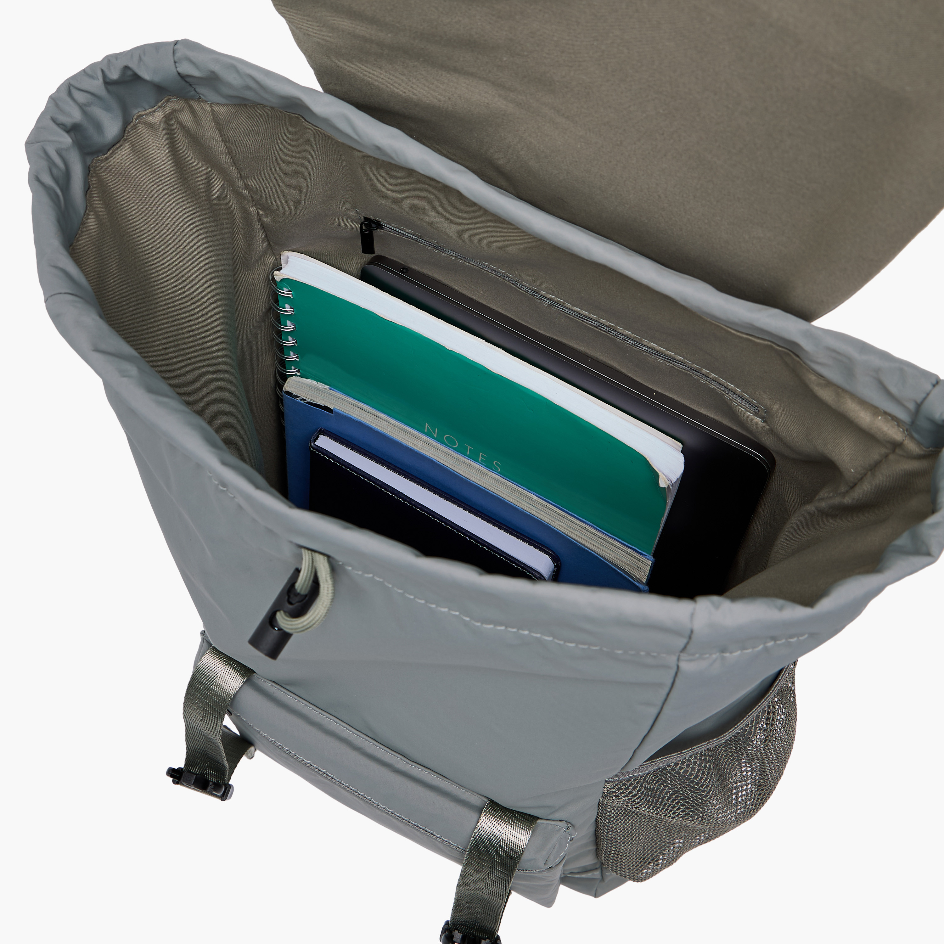 شنطة ظهر بأحزمة كتف قابلة للتعديل وإبزيم إغلاق - 27x16x45 سم-women-bagsandwallets-backpacks-image-8