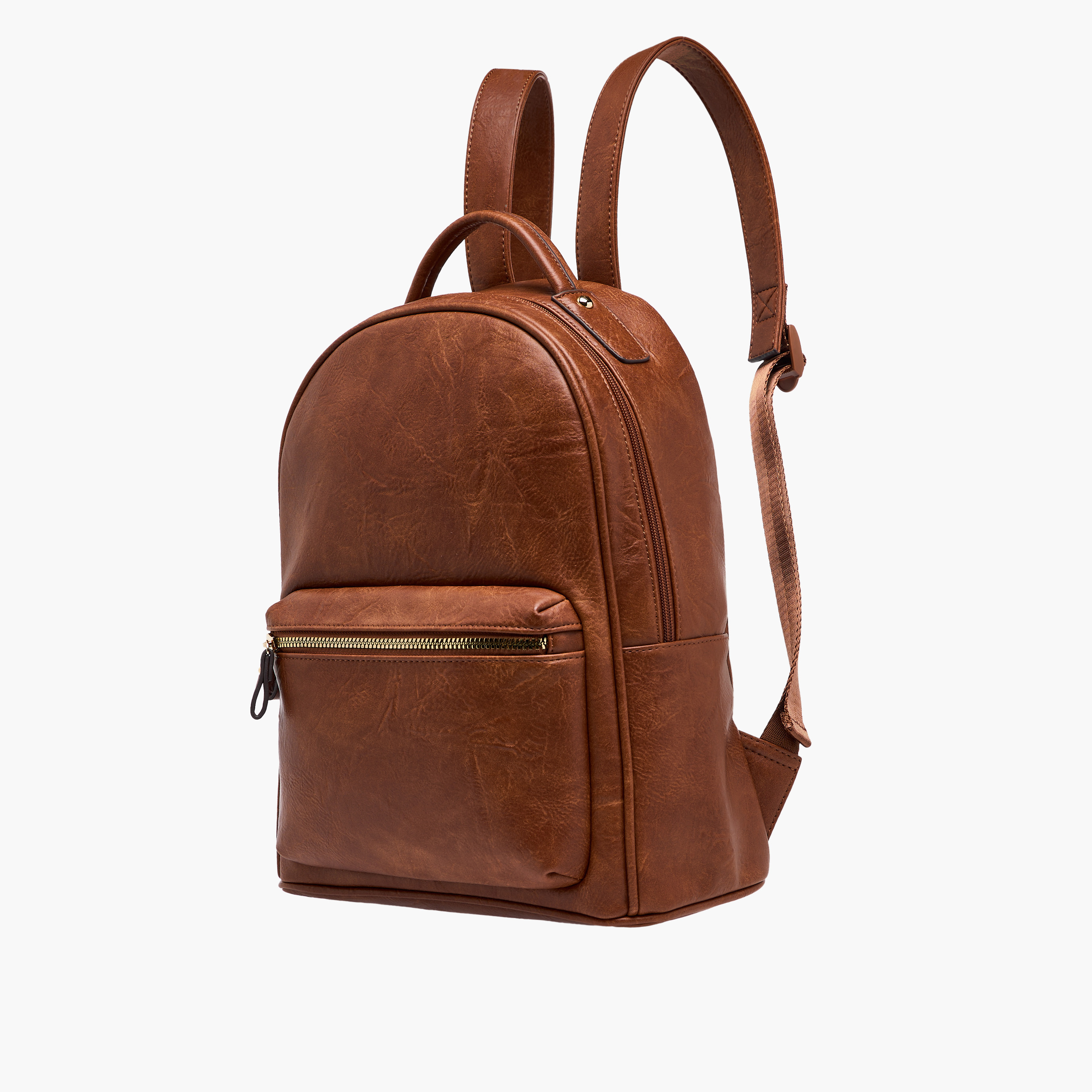 Textured Backpack with Adjustable Shoulder Straps and Zip Closure-women-bagsandwallets-backpacks-image-3