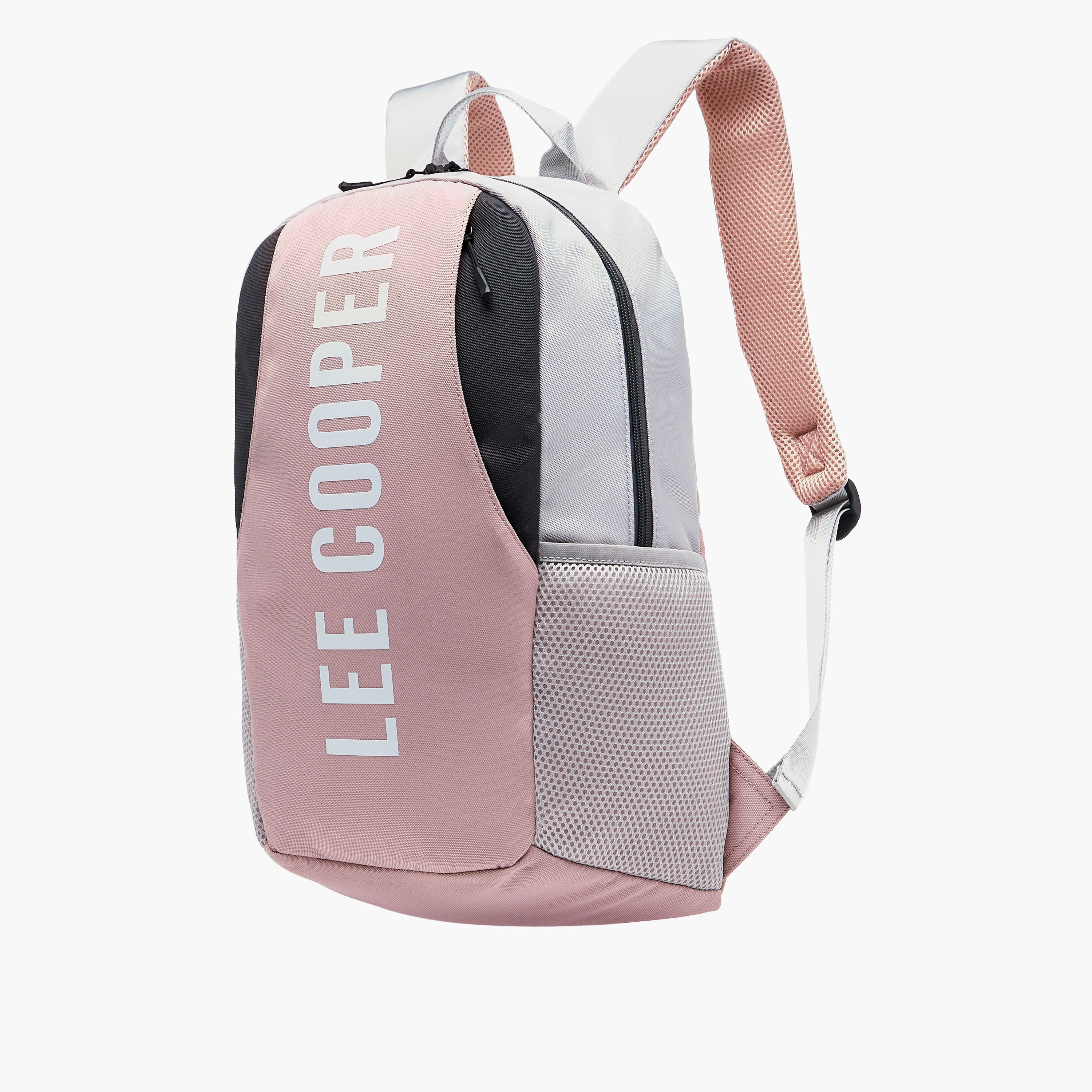 Lee Cooper Print Backpack with Adjustable Shoulder Straps and Zip Closure - 28x13.5x43 cm-women-bagsandwallets-backpacks-image-3