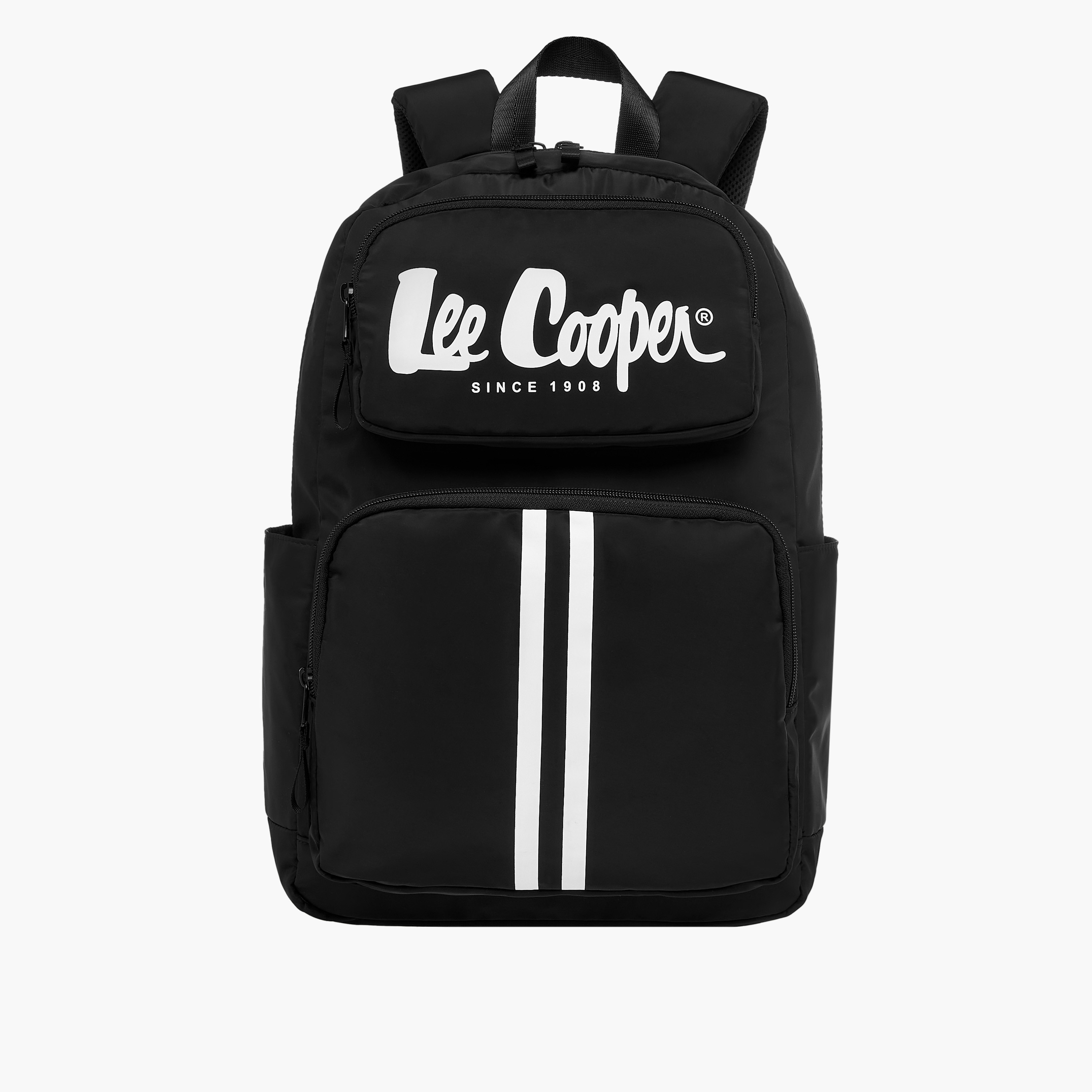 شنطة ظهر بأحزمة كتف قابلة للتعديل وطبعات الشعار من لي كوبر - 28x13.5x44 سم-women-bagsandwallets-backpacks-image-1