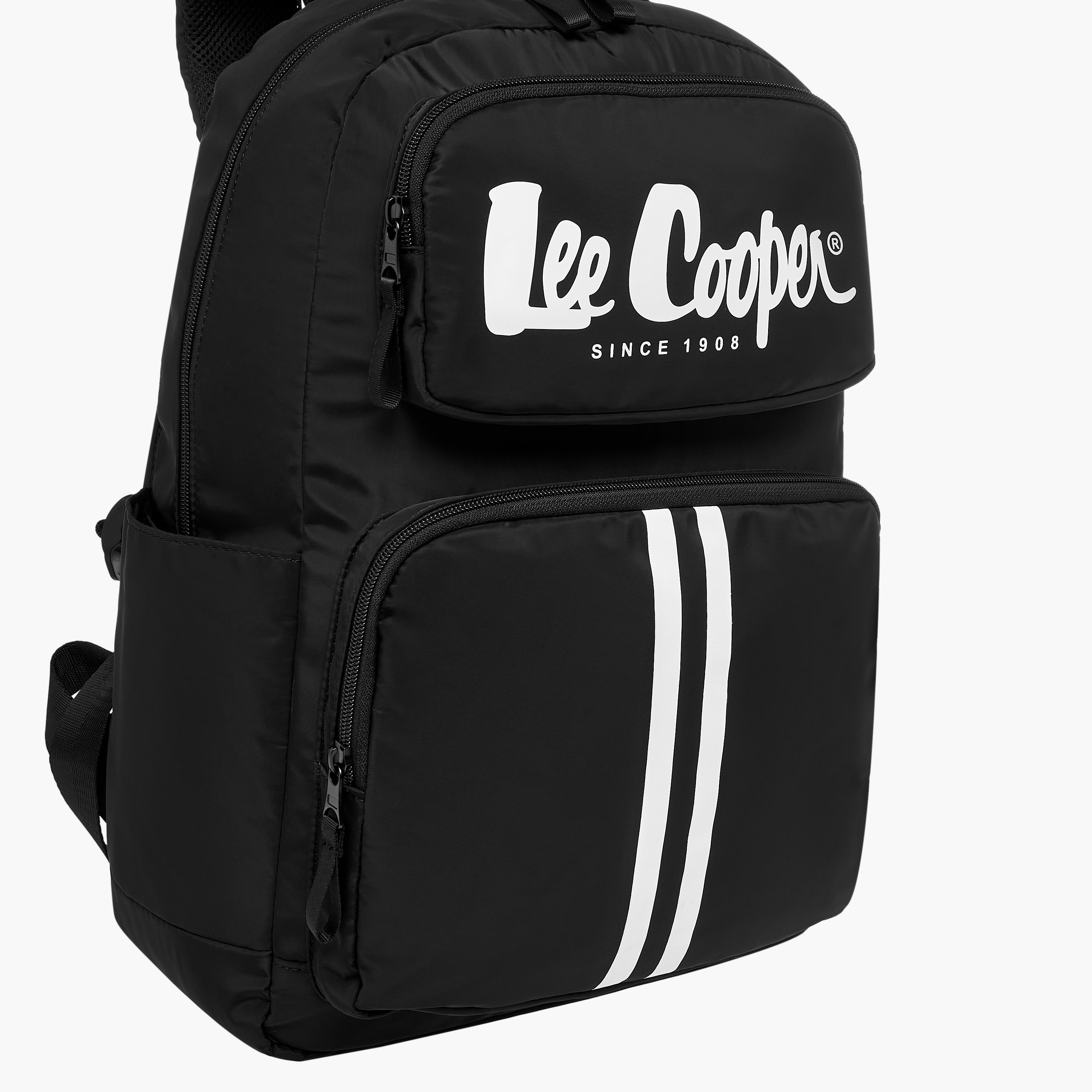 شنطة ظهر بأحزمة كتف قابلة للتعديل وطبعات الشعار من لي كوبر - 28x13.5x44 سم-women-bagsandwallets-backpacks-image-6