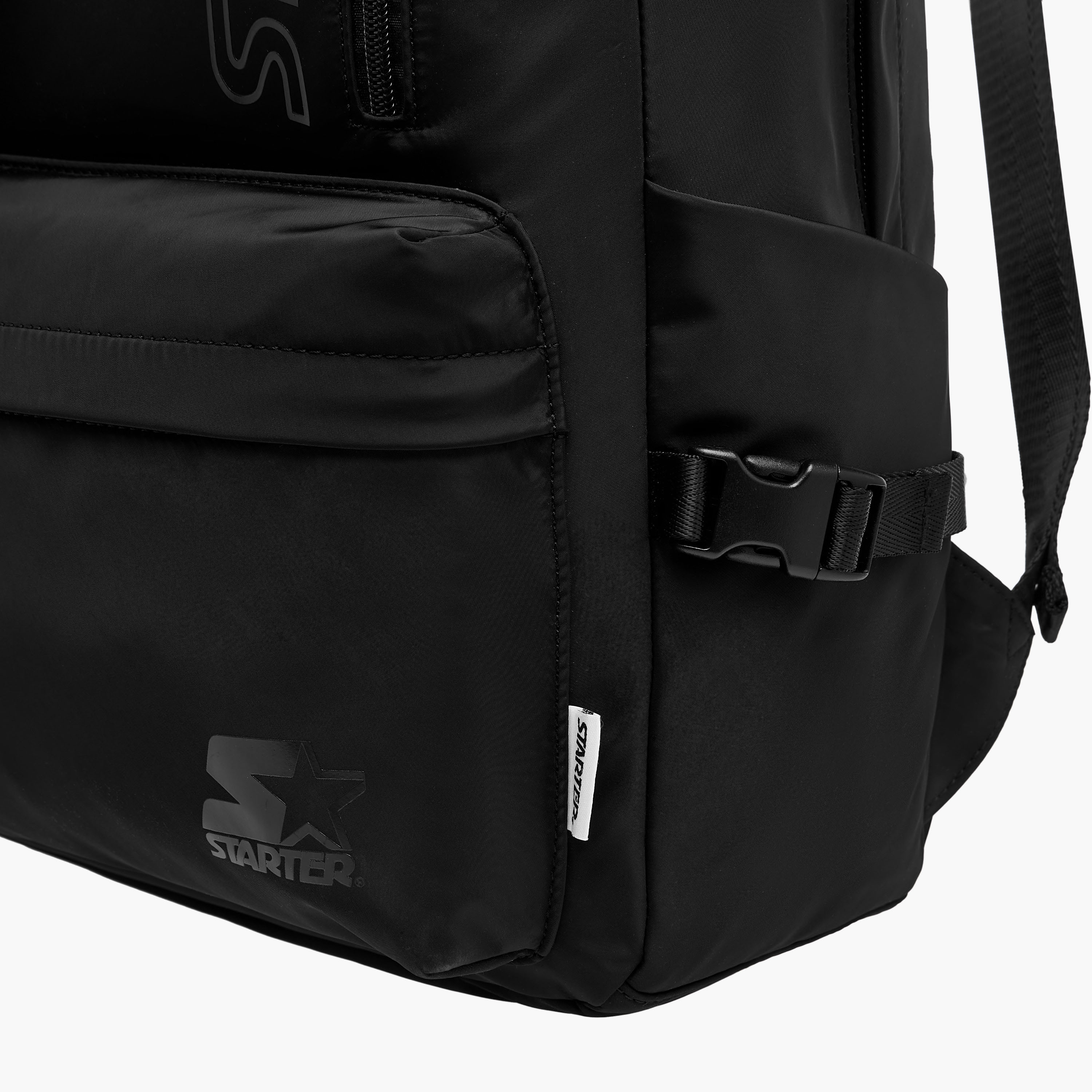 Starter Logo Print Backpack with Adjustable Shoulder Straps and Pouch - 28x13x42 cm-women-bagsandwallets-backpacks-image-7