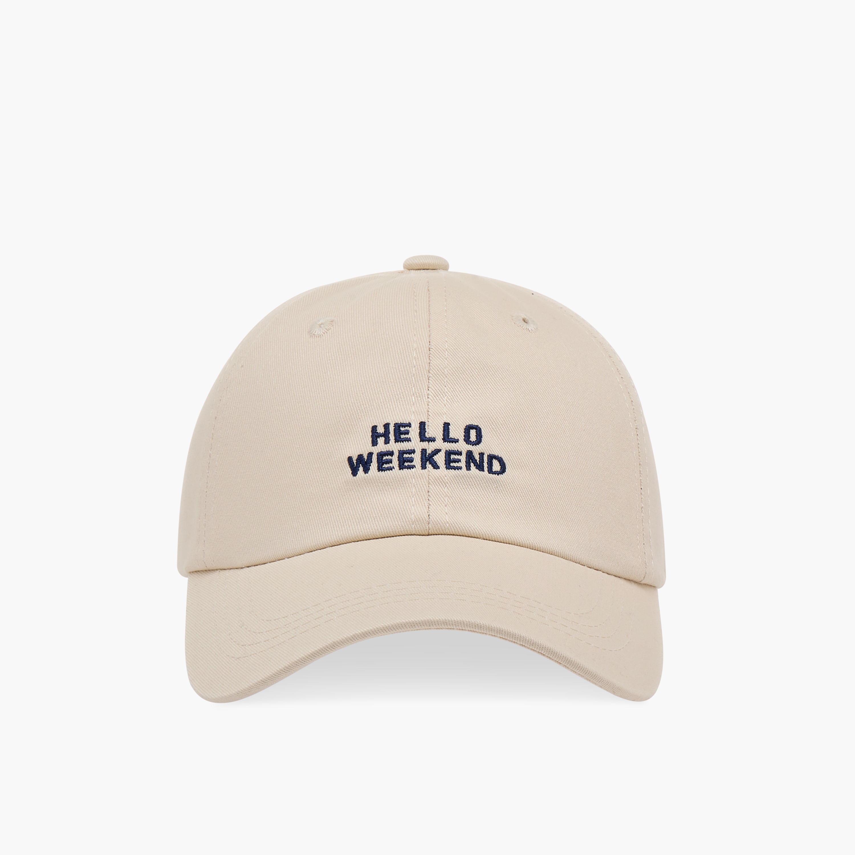 Slogan Embroidered Cap with Buckled Strap Closure-women-clothingaccessories-capsandhats-image-1