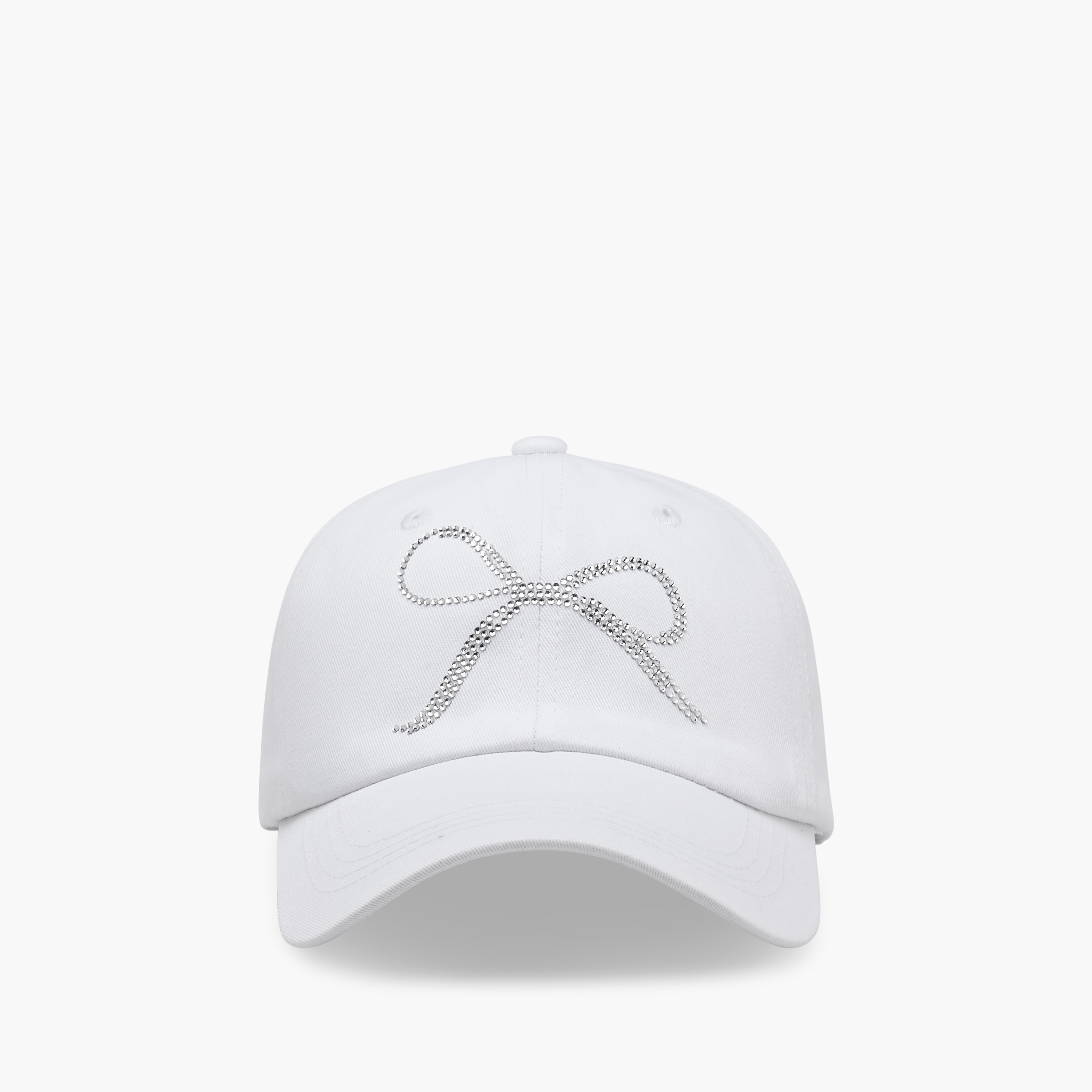 Bow Embellished Cap with Buckle Strap Closure-women-winterwear-capsandhats-image-1