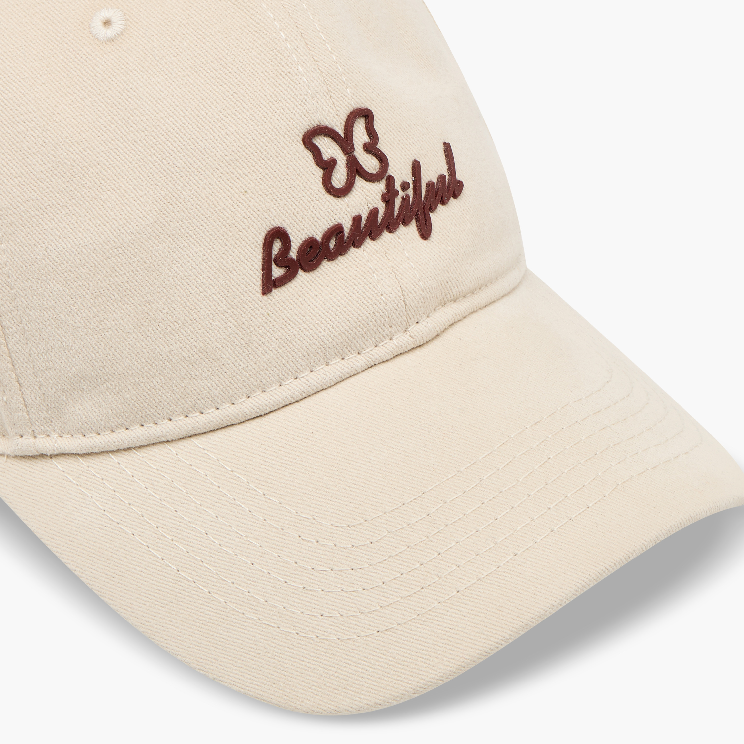 Embossed Detail Cap with Buckle Strap Closure-women-clothingaccessories-capsandhats-image-6