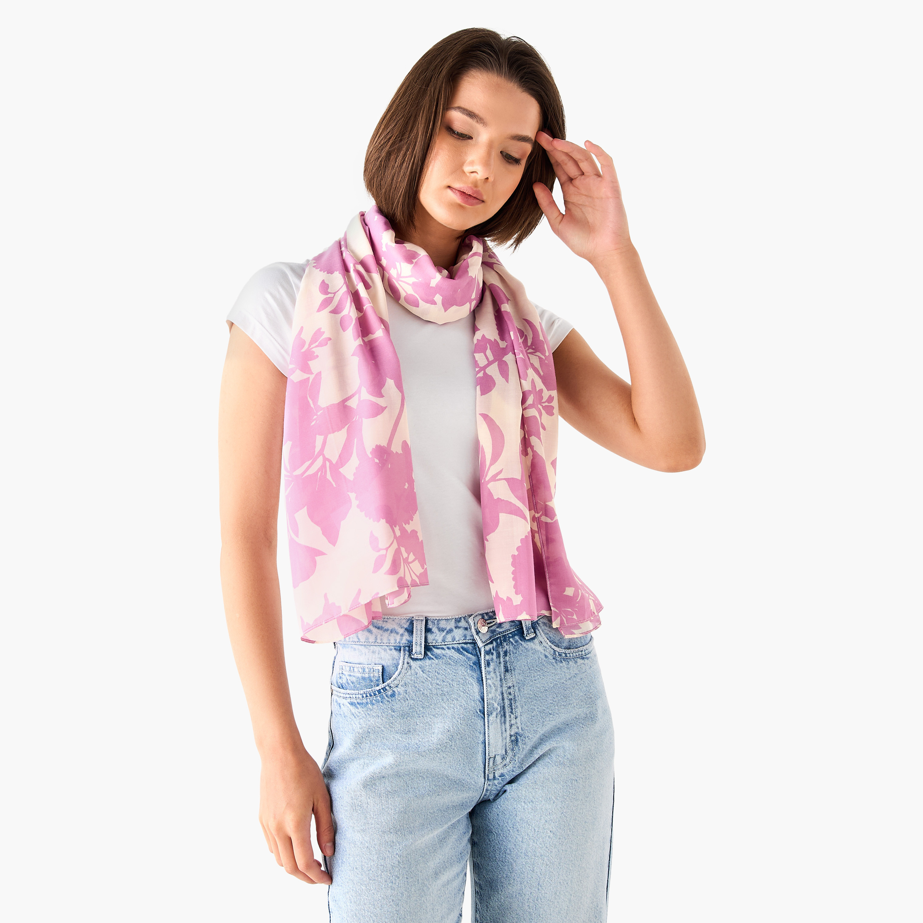 Floral Print Scarf-women-winterwear-scarves-image-2