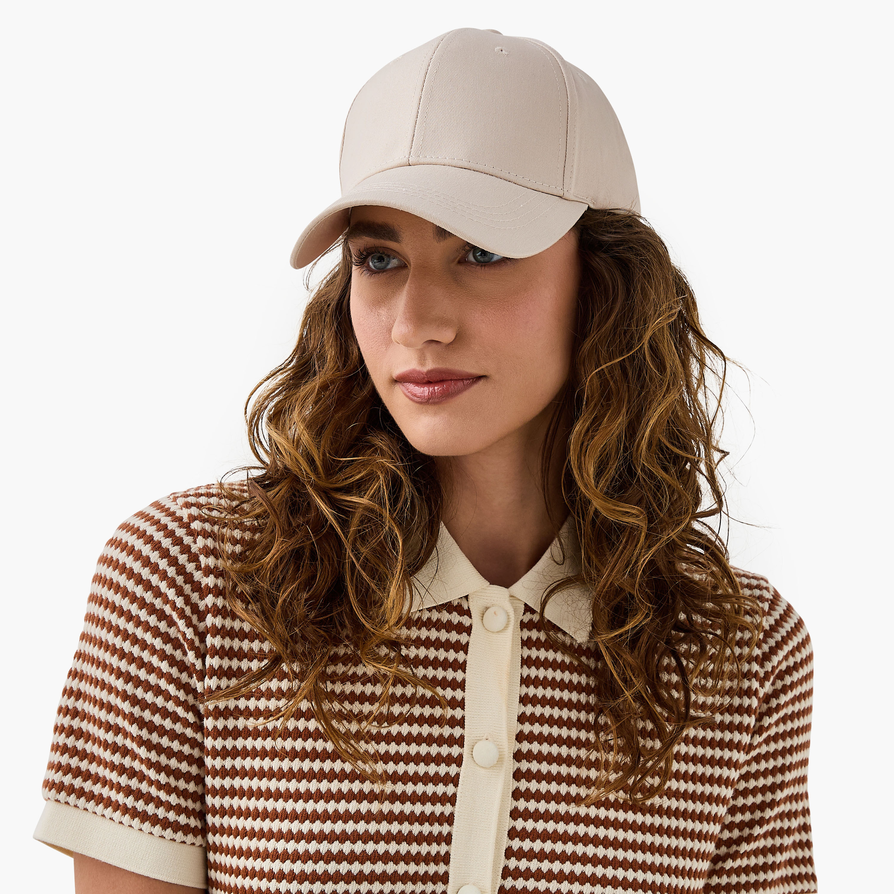 Canvas Baseball Cap with Buckled Strap Closure-women-clothingaccessories-capsandhats-image-2