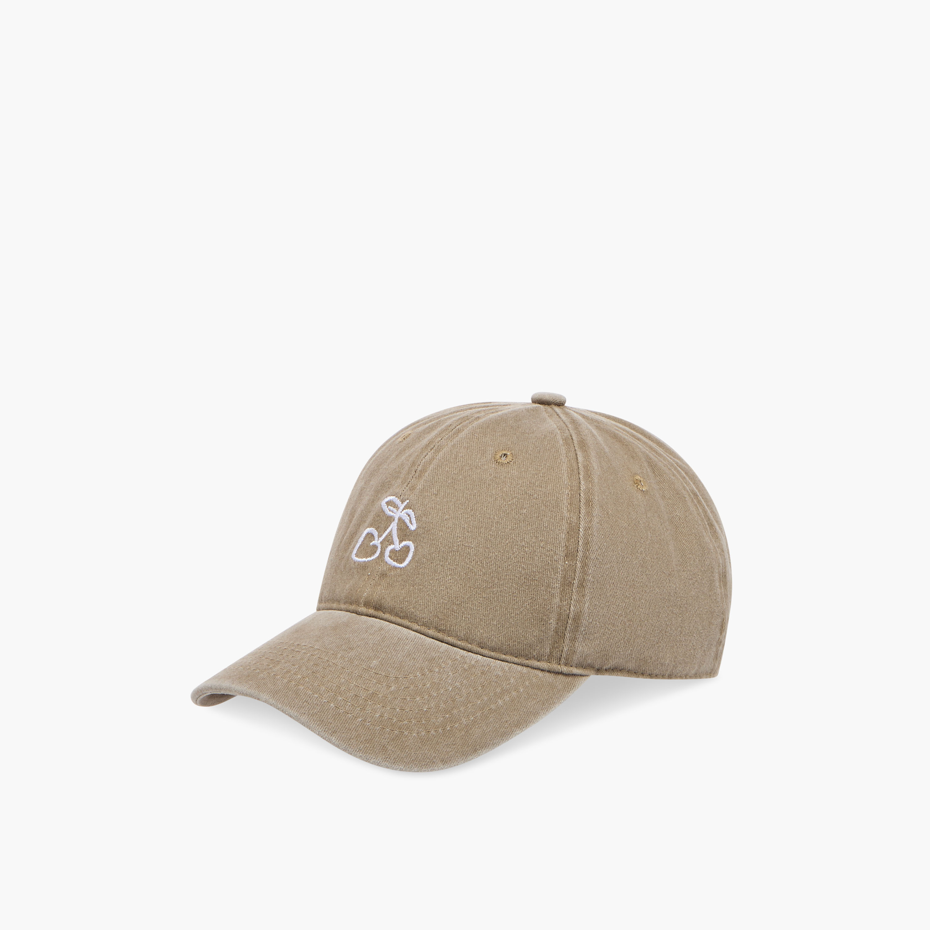 Cherry Embroidered Baseball Cap with Buckled Strap Closure-women-clothingaccessories-capsandhats-image-3