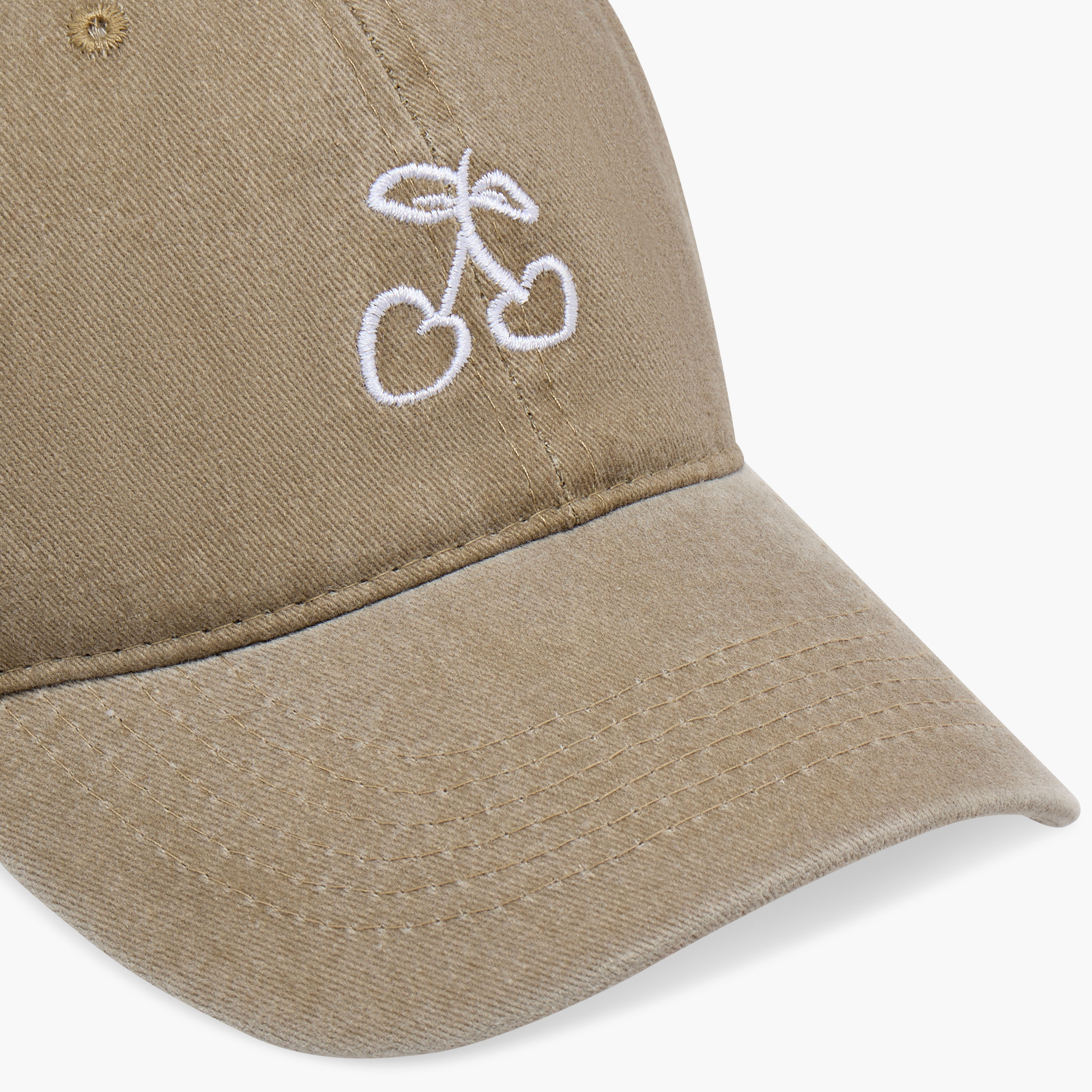 Cherry Embroidered Baseball Cap with Buckled Strap Closure-women-clothingaccessories-capsandhats-image-6