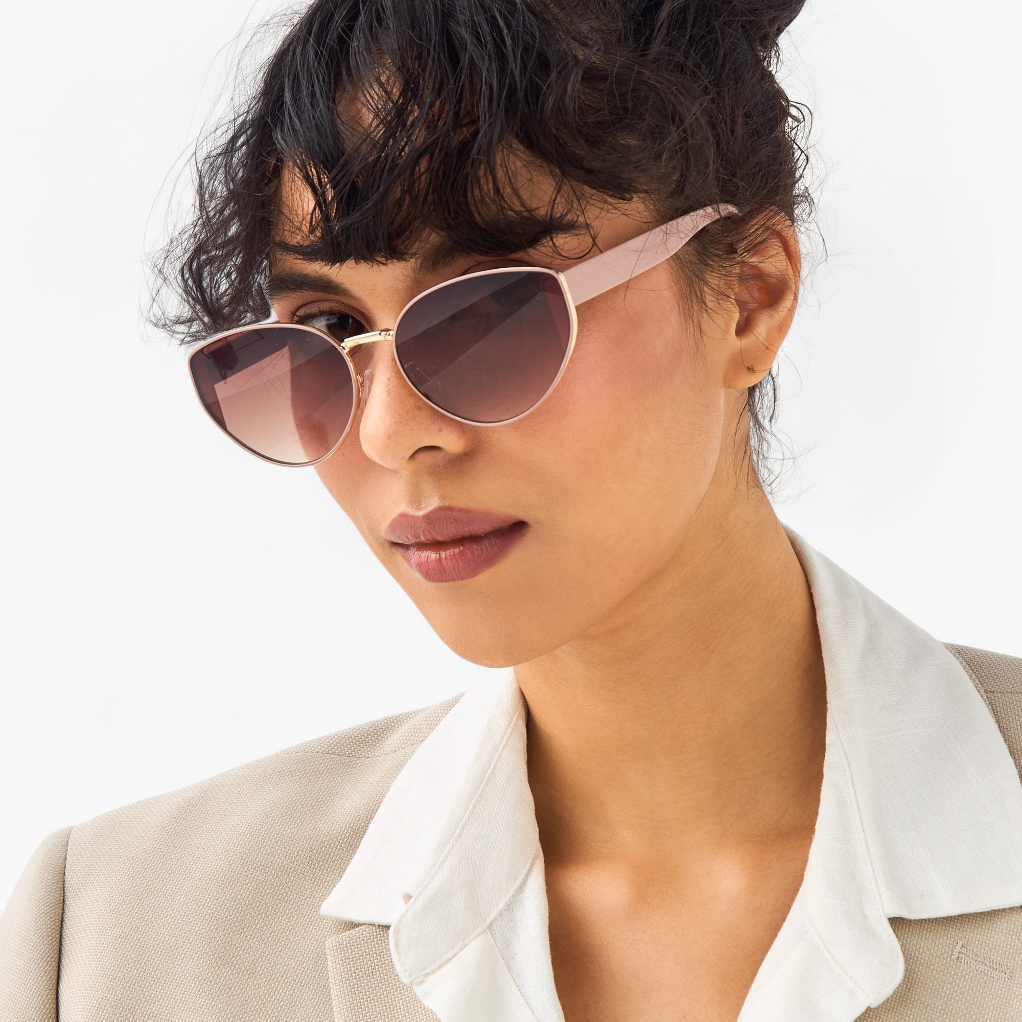 نظارة شمسية عين القطة بإطار كامل وعدسات ملونة مع وسادات أنف-women-sunglasses-image-2