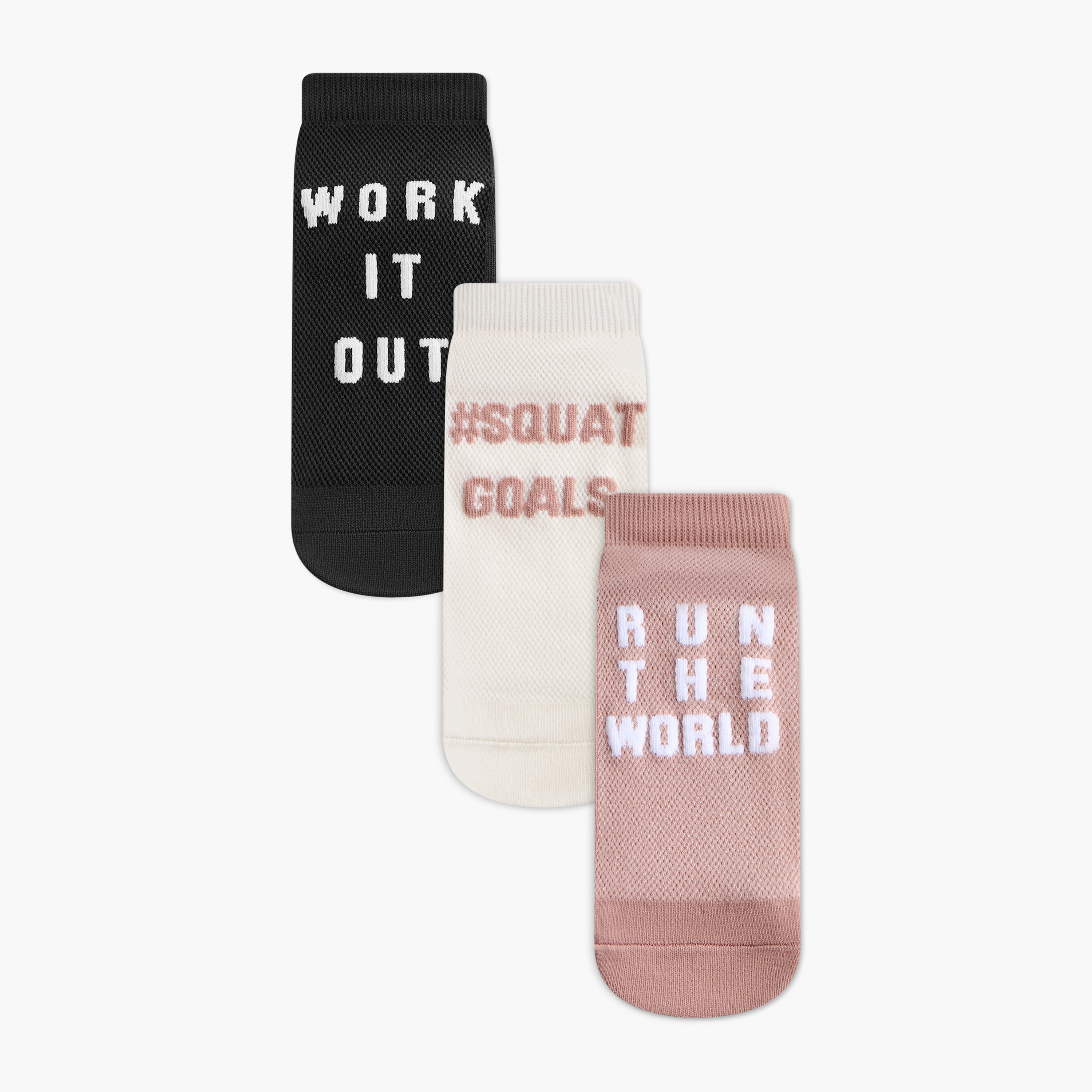 Set of 3 - Adot Trainer Socks with Antibacterial Protection-women-socksandstockings-image-1