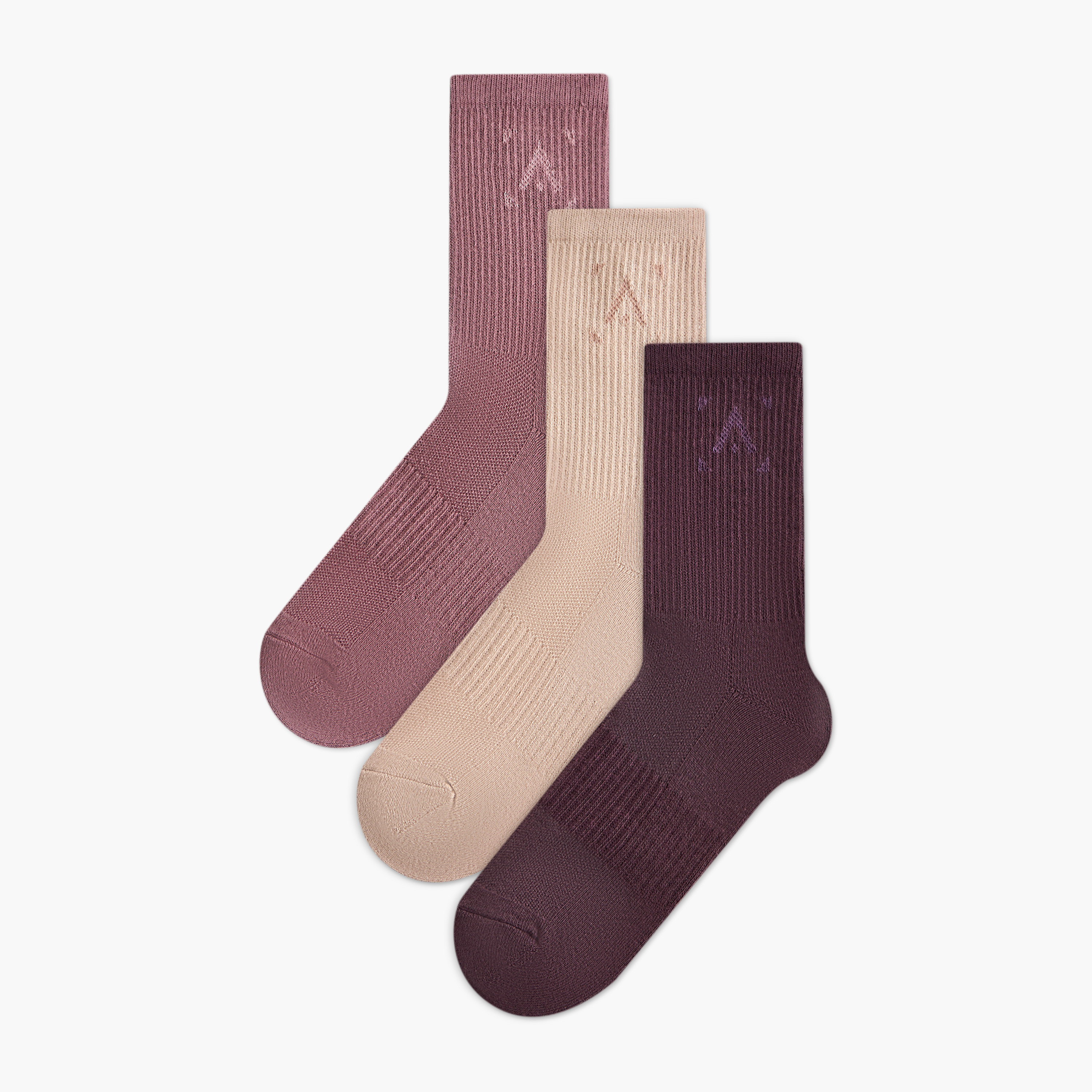 Set of 3 - Adot Crew Length Sports Socks with Antibacterial Protection-women-socksandstockings-image-1