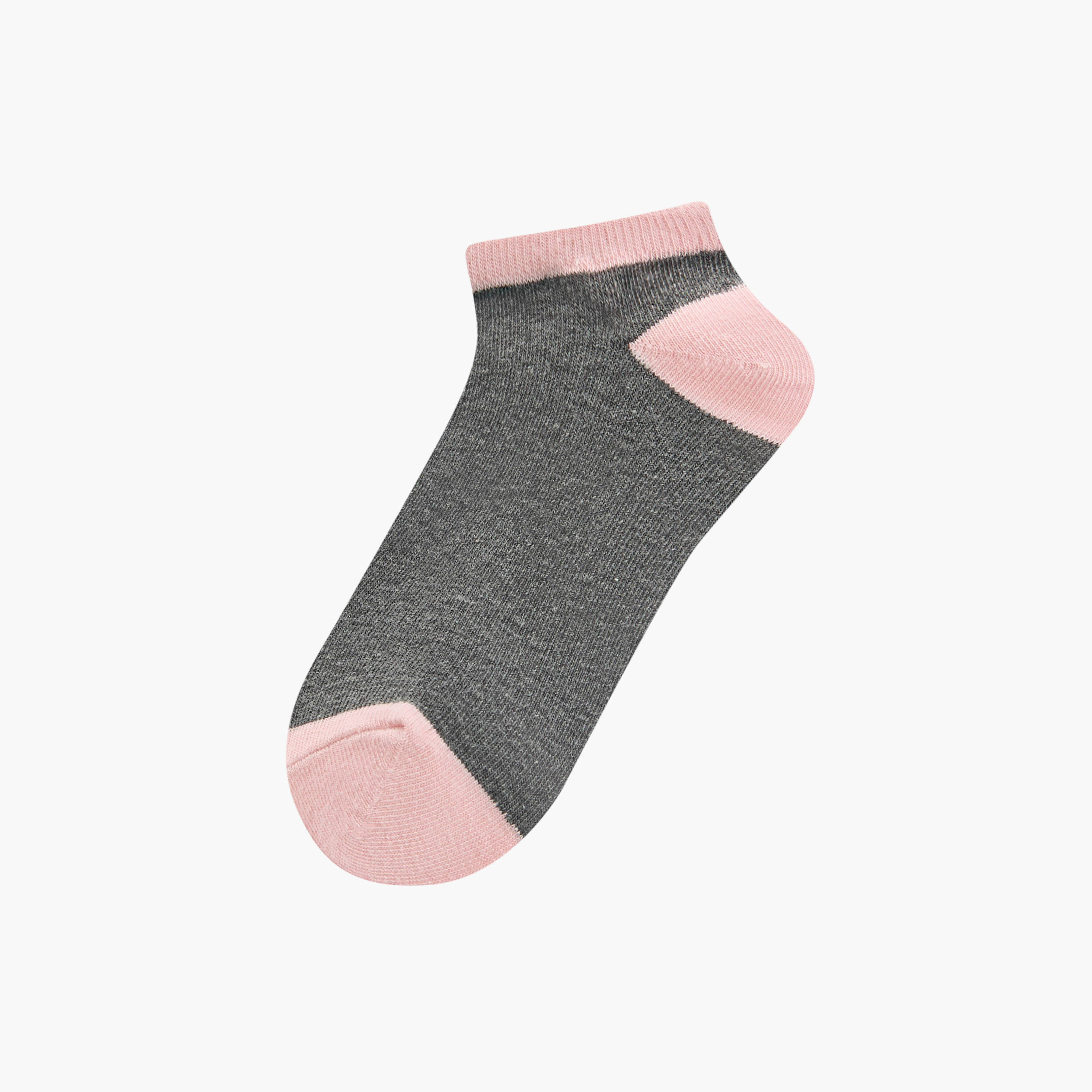 Set of 7 - Colourblock Ankle Length Socks with Antibacterial Protection-women-socksandstockings-image-2