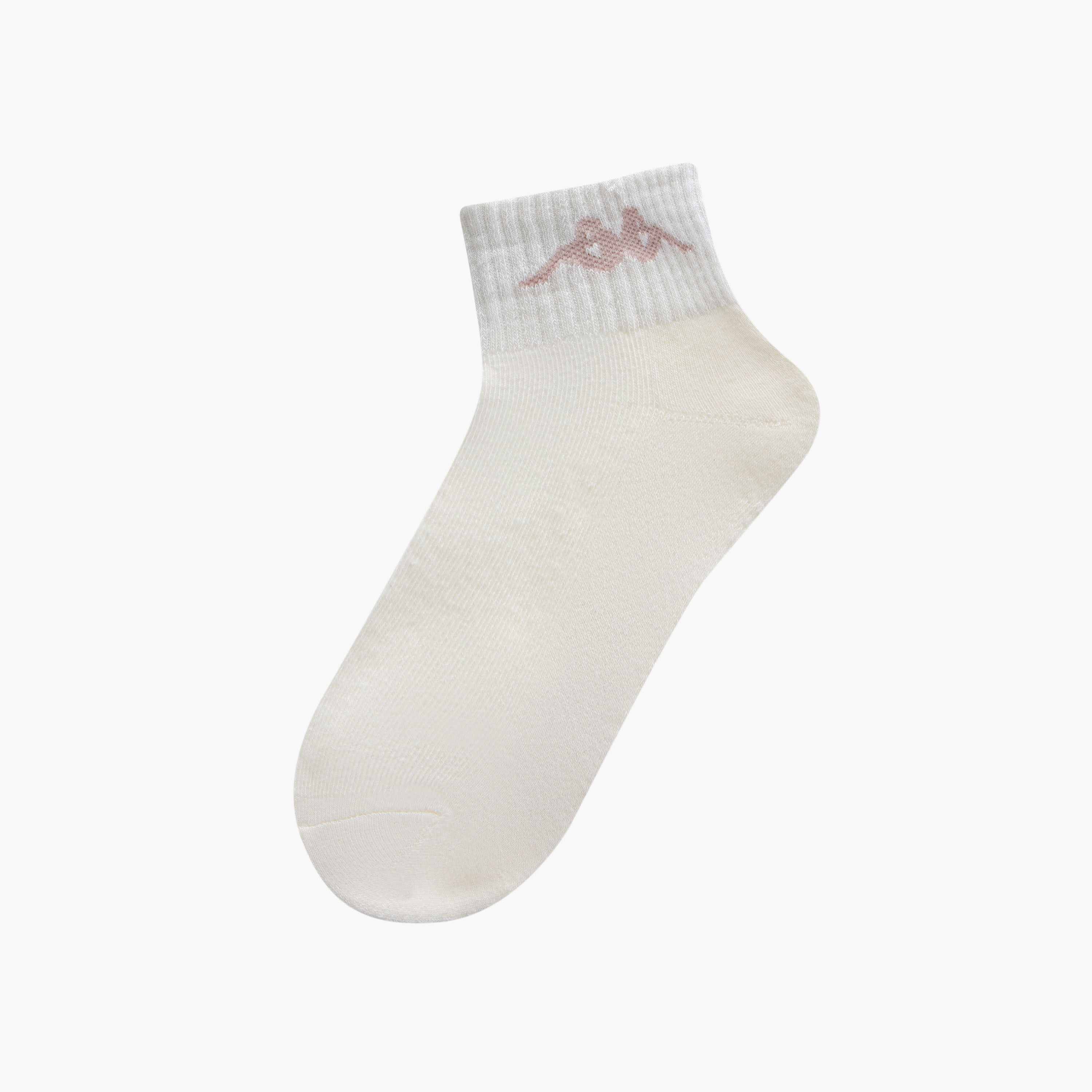 Set of 3 - Kappa Logo Print Quarter Crew Length Socks with Antibacterial Protection-women-socksandstockings-image-2