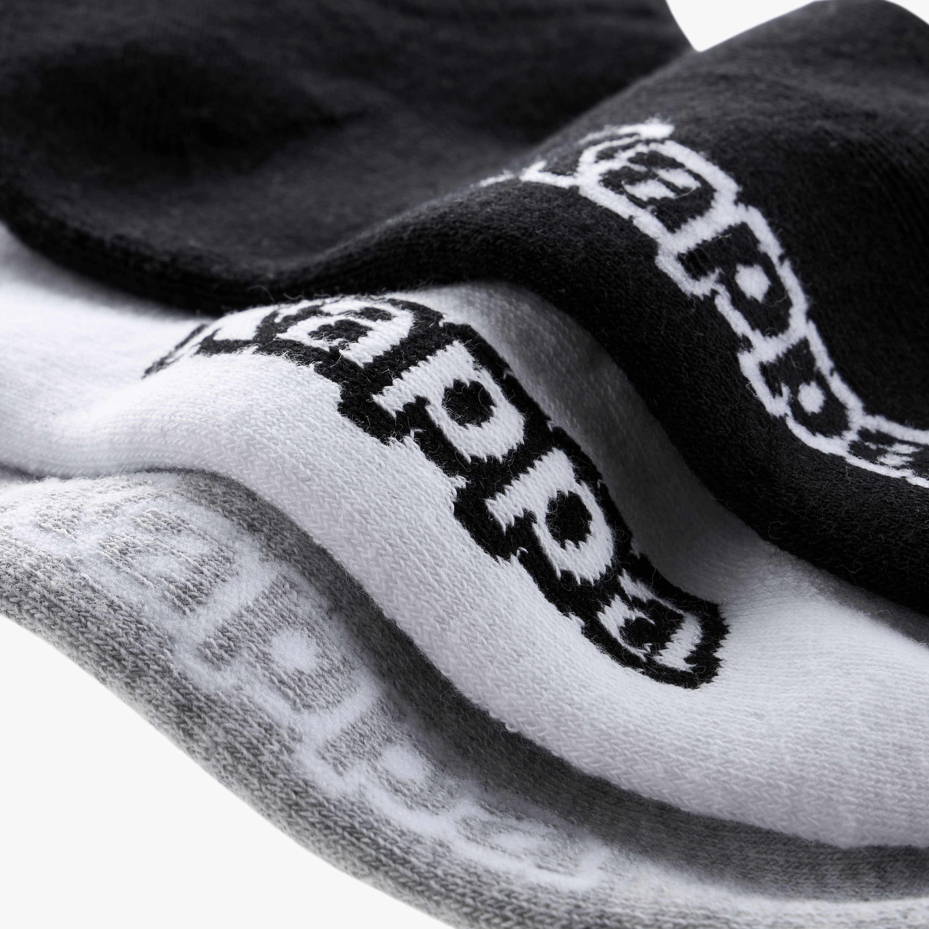 Set of 3 - Kappa Logo Print Ankle Length Socks with Antibacterial Protection-women-socksandstockings-image-4