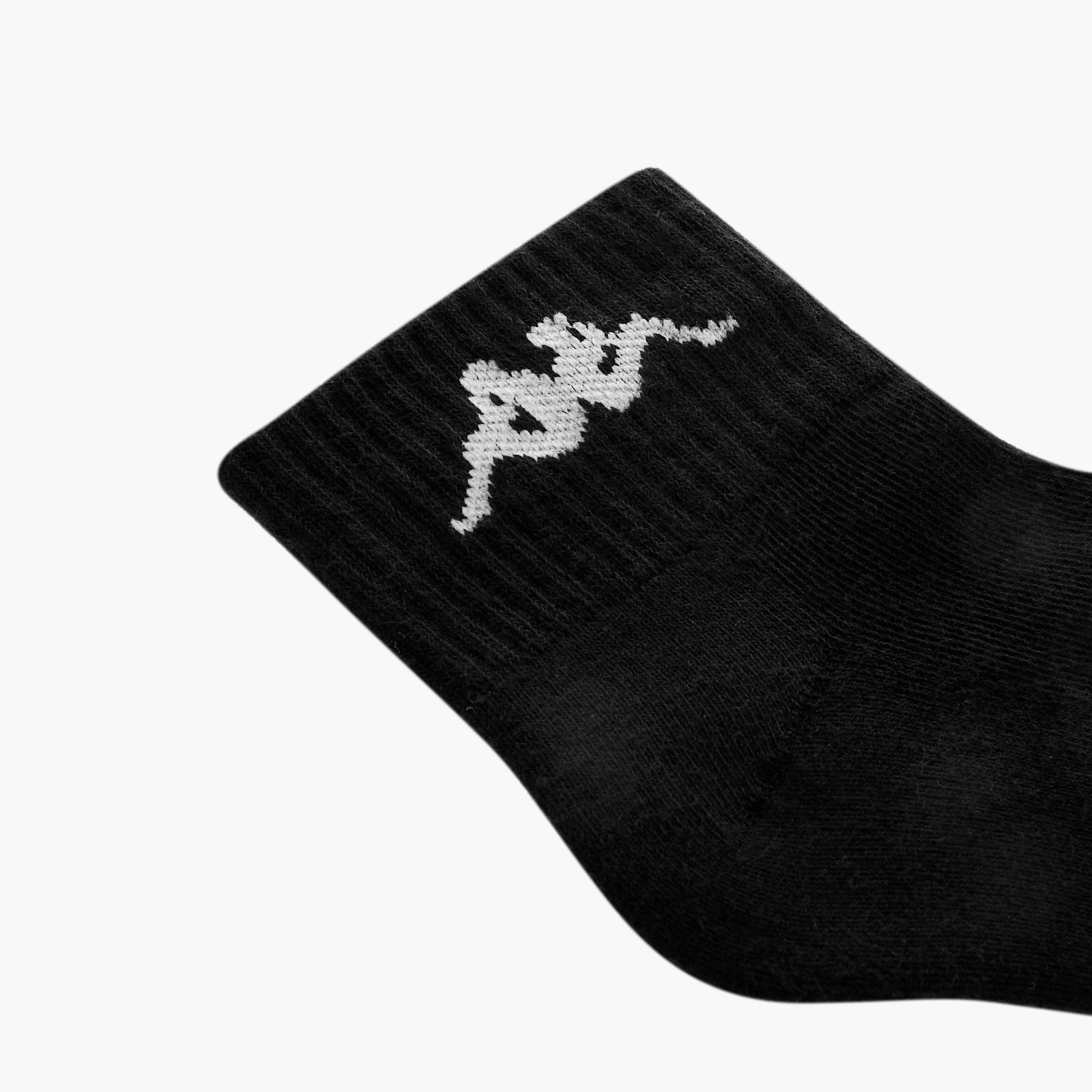 Set of 3 - Kappa Logo Print Ankle Length Socks with Antibacterial Protection-women-socksandstockings-image-5