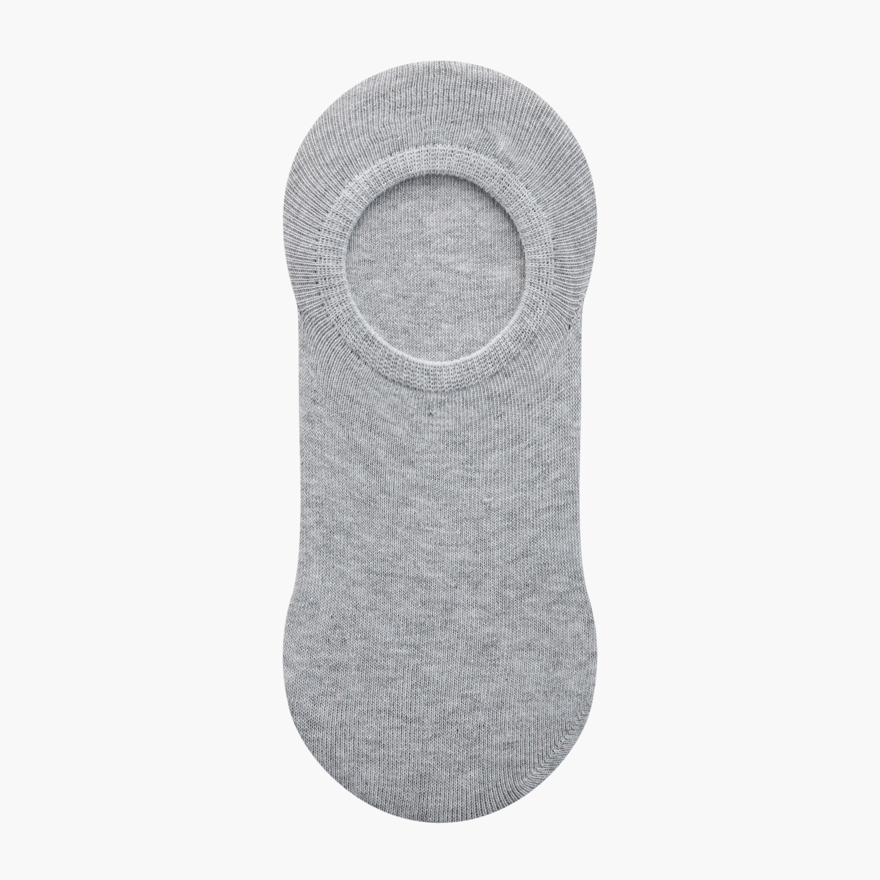Set of 3 - Ribbed Invisible Socks with Antibacterial Protection-women-socksandstockings-image-2