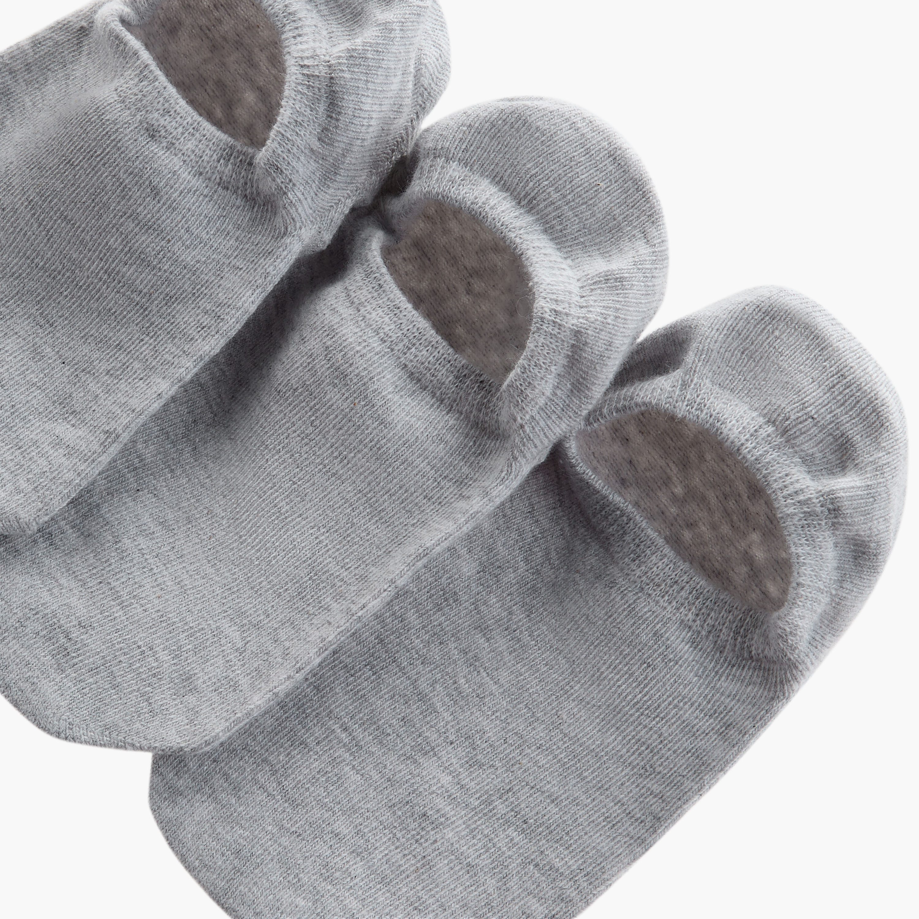 Set of 3 - Ribbed Invisible Socks with Antibacterial Protection-women-socksandstockings-image-4