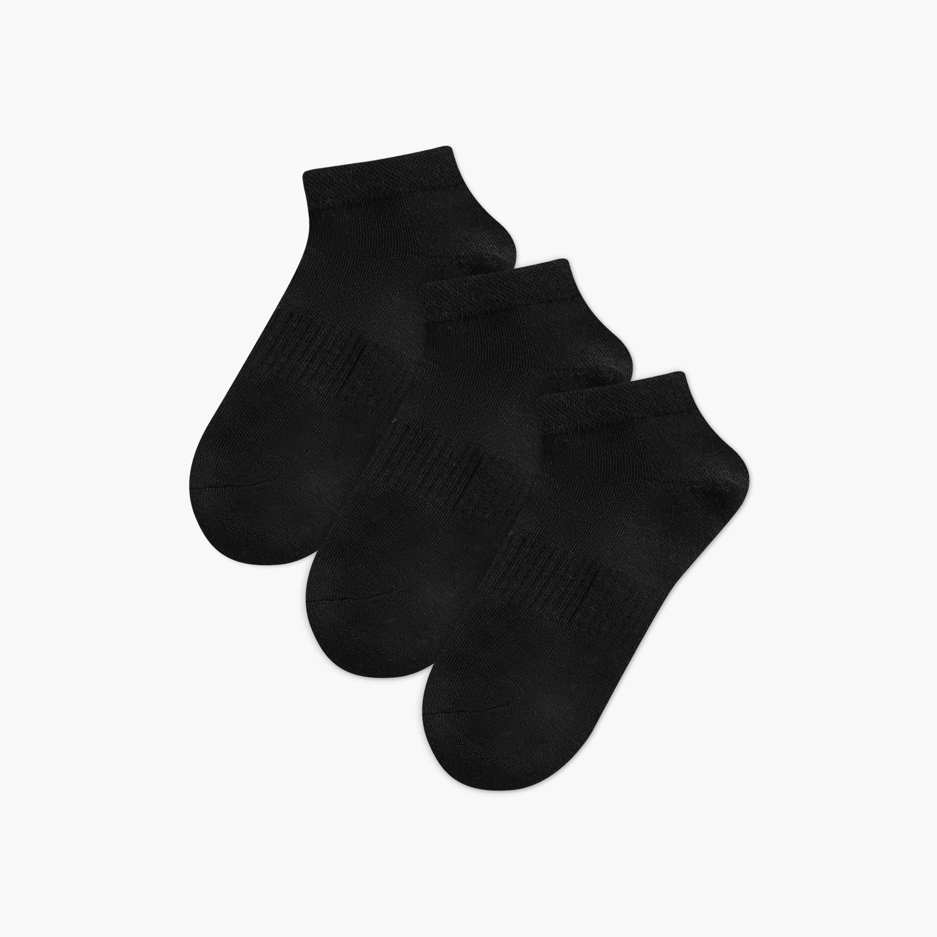 Set of 3 - Ribbed Ankle Length Socks-women-socksandstockings-image-1