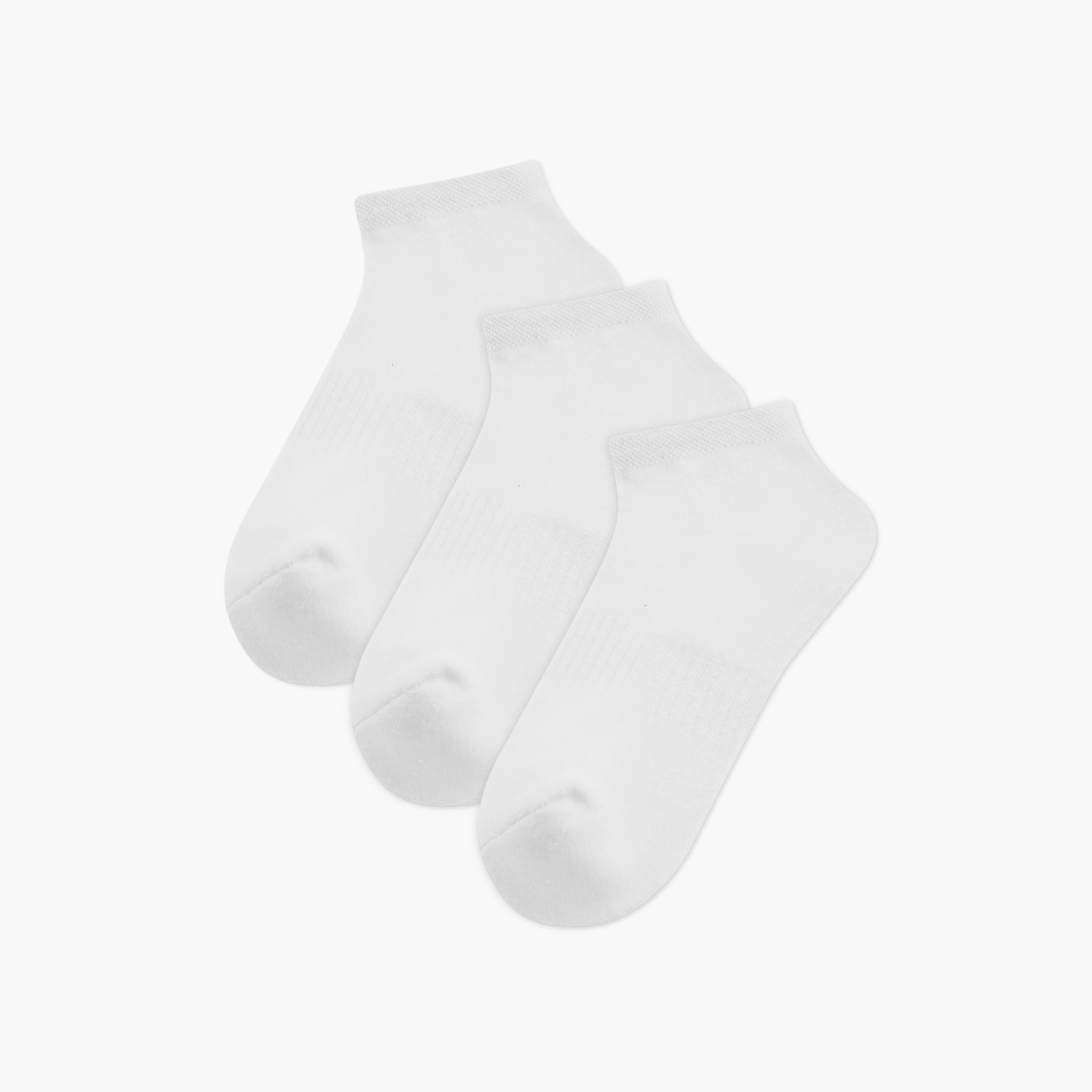 Set of 3 - Ribbed Ankle Length Socks-women-socksandstockings-image-1