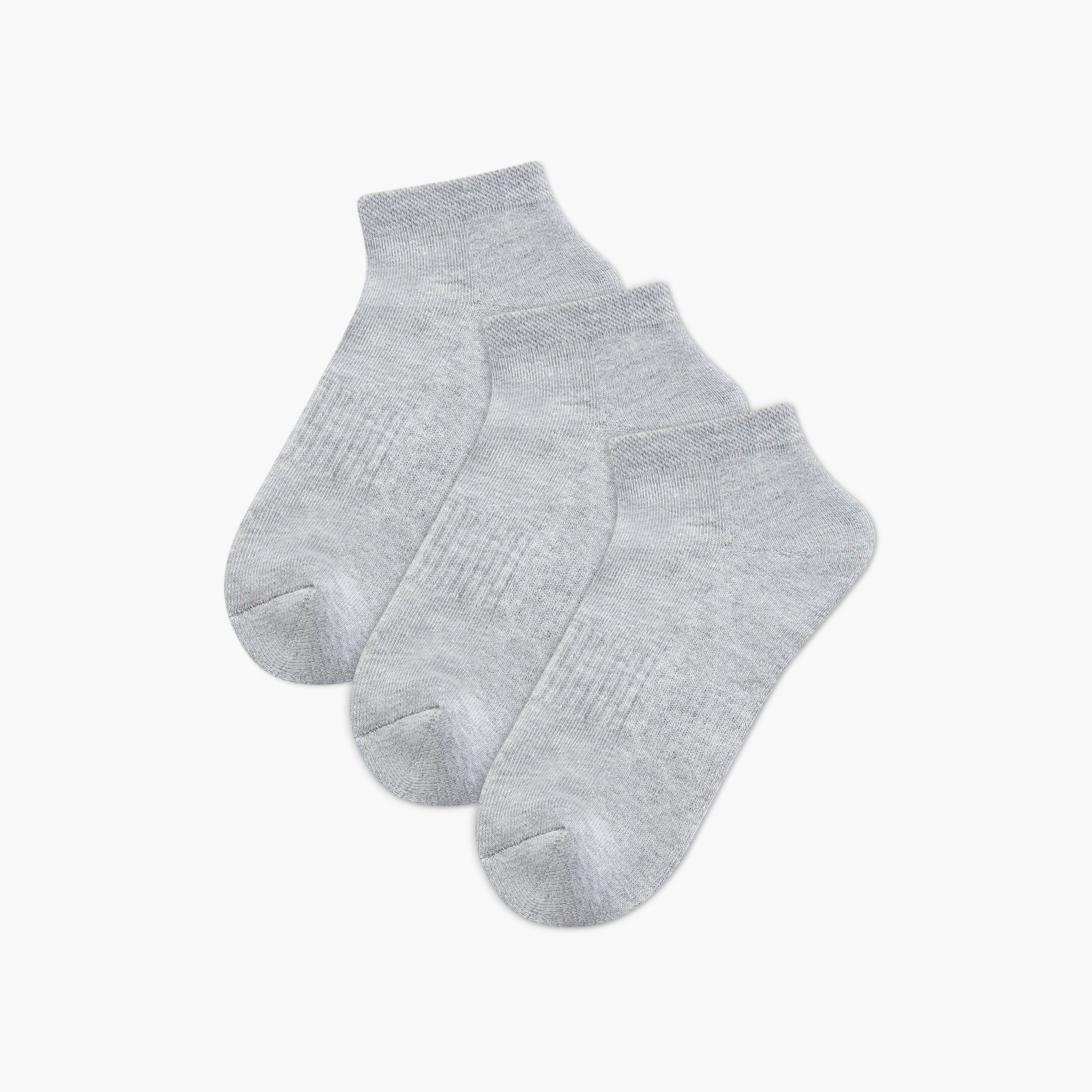طقم جوارب مضلعة 3 أزواج بطول الكاحل-women-socksandstockings-image-1