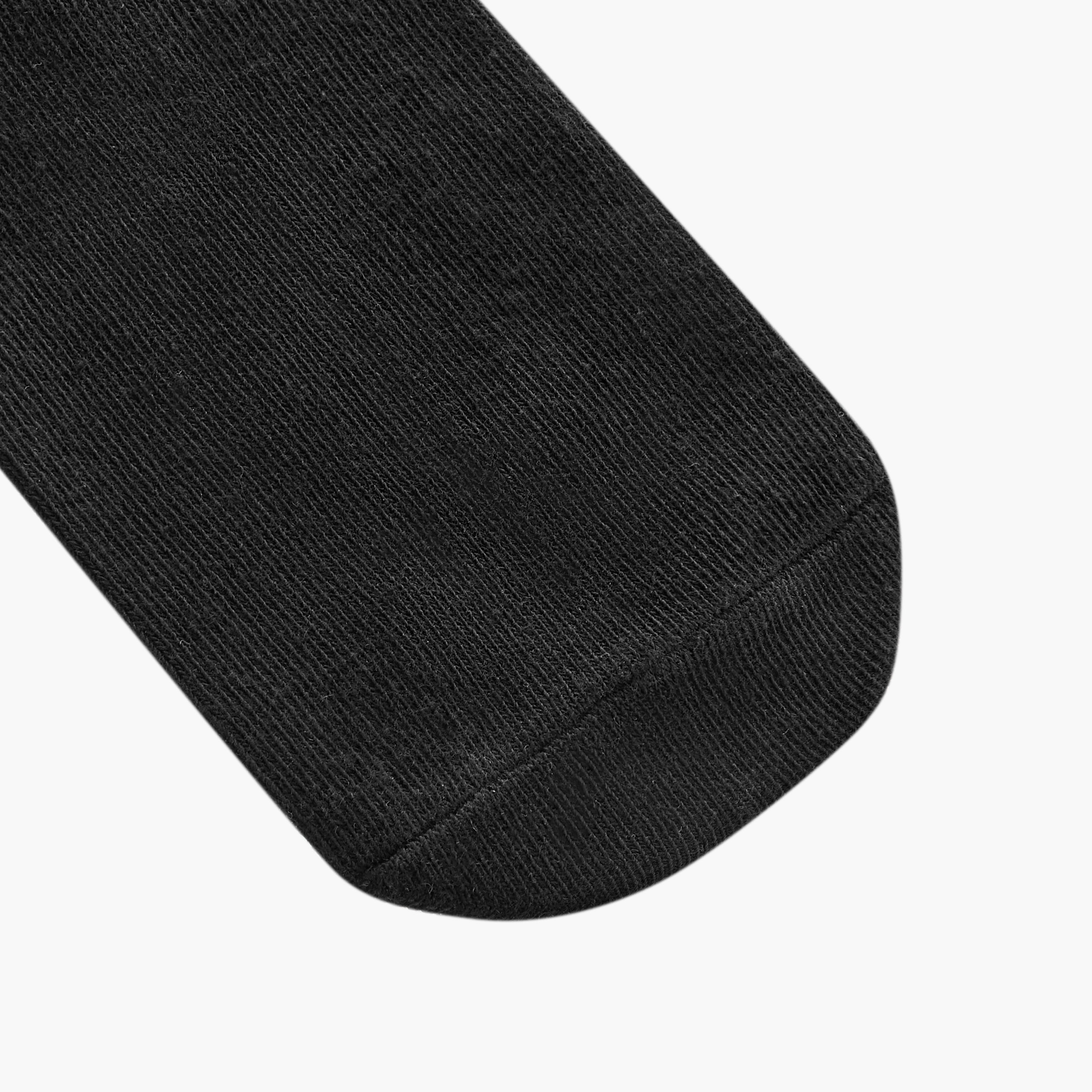 Set of 5 - Ribbed Quarter Crew Length Socks with Antibacterial Protection-women-socksandstockings-image-3